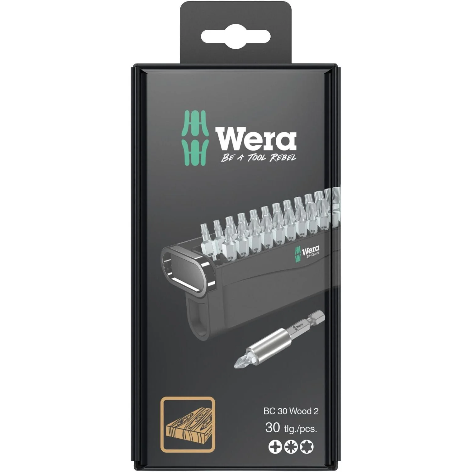 Wera Bit-Check 30 Wood 2 SB, 30-Pieces - Image 2
