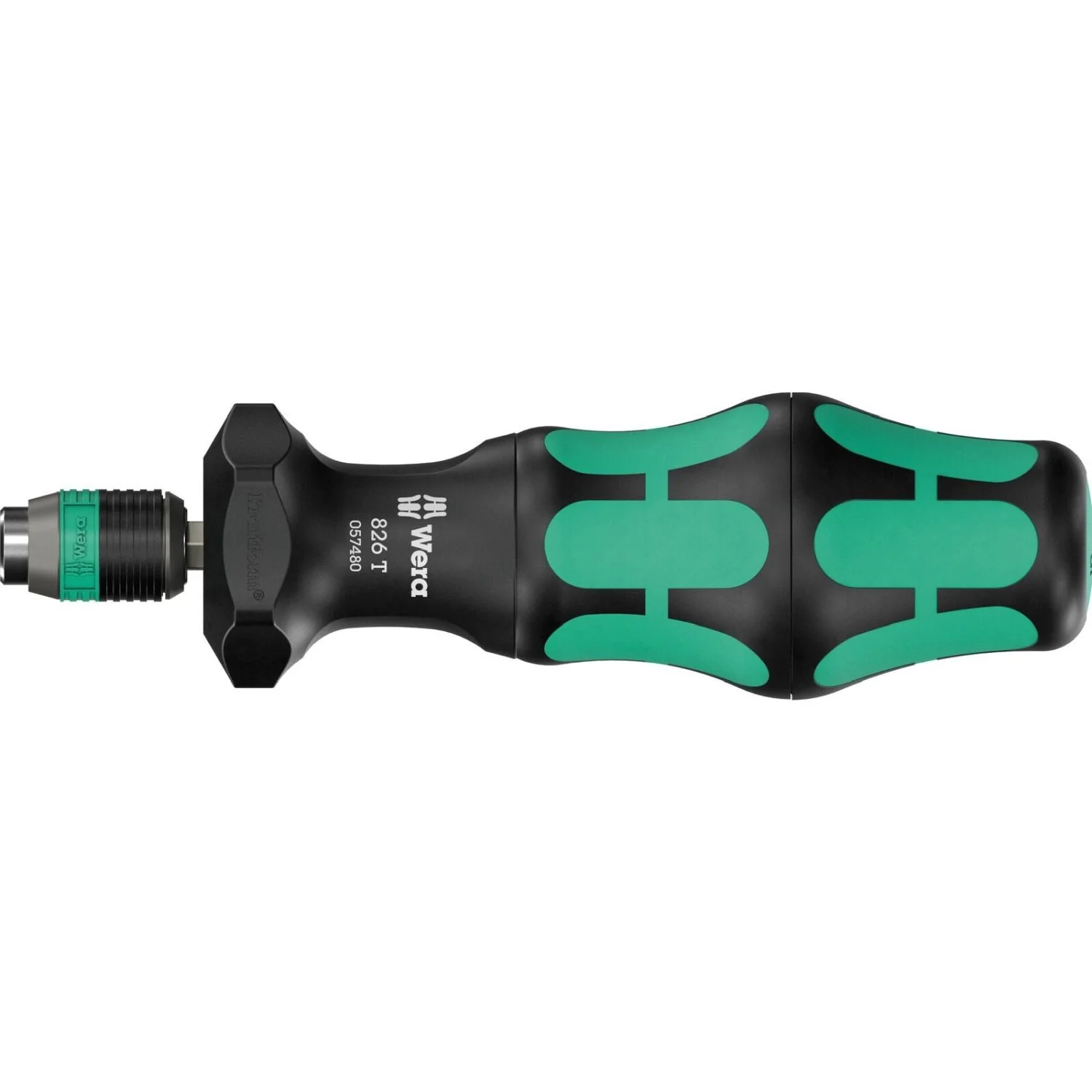Wera 826 T Kraftform Turbo Bitholding Handle With Rapidaptor Quick-Release Chuck, 1/4-in.x146-mm. - Image 2