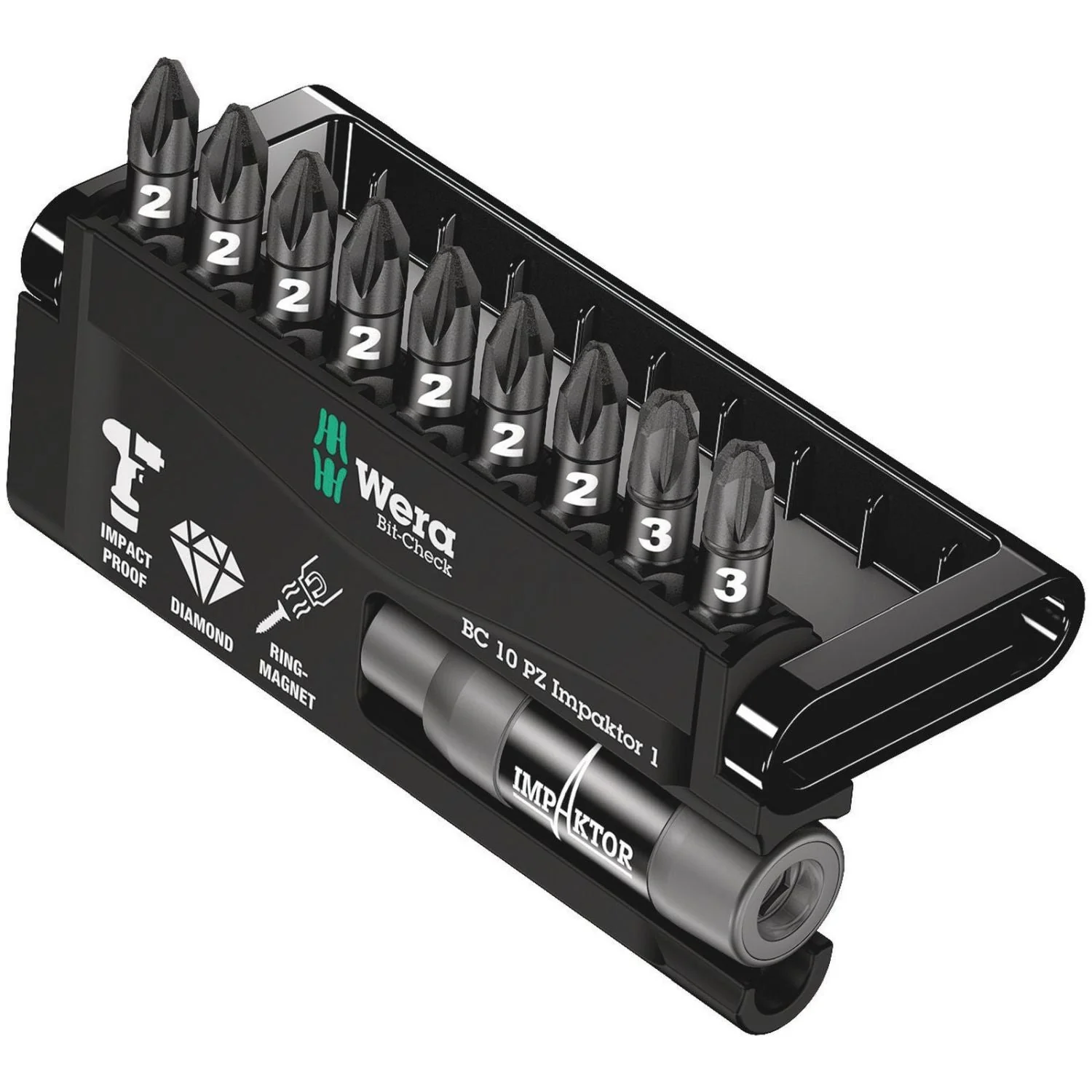 Wera Bit-Check 10 Pz Impaktor 1, 10-Pieces - Image 1