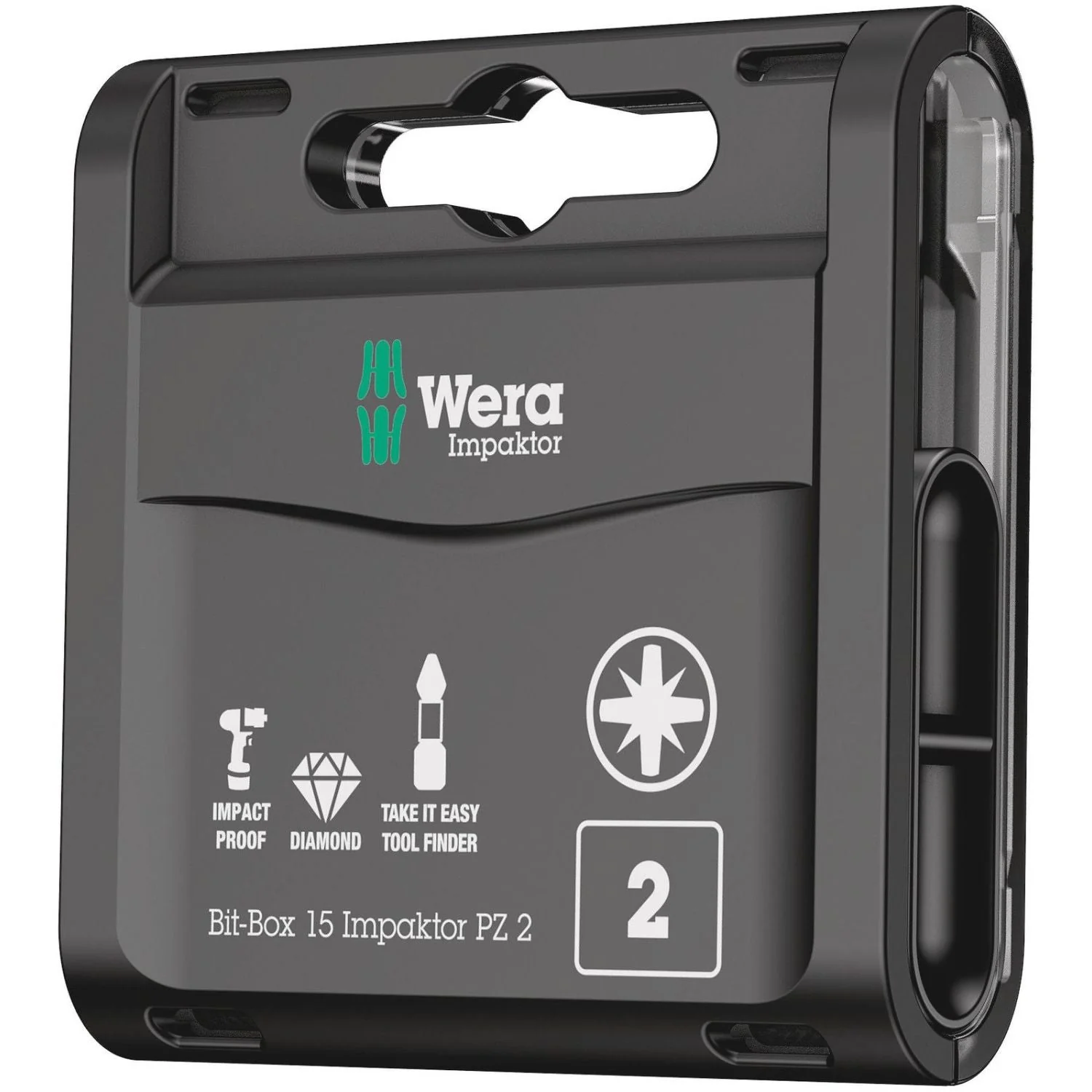 Wera Bit-Box 15 Impaktor Pz, Pz 2x25-mm., 15-Pieces - Image 1