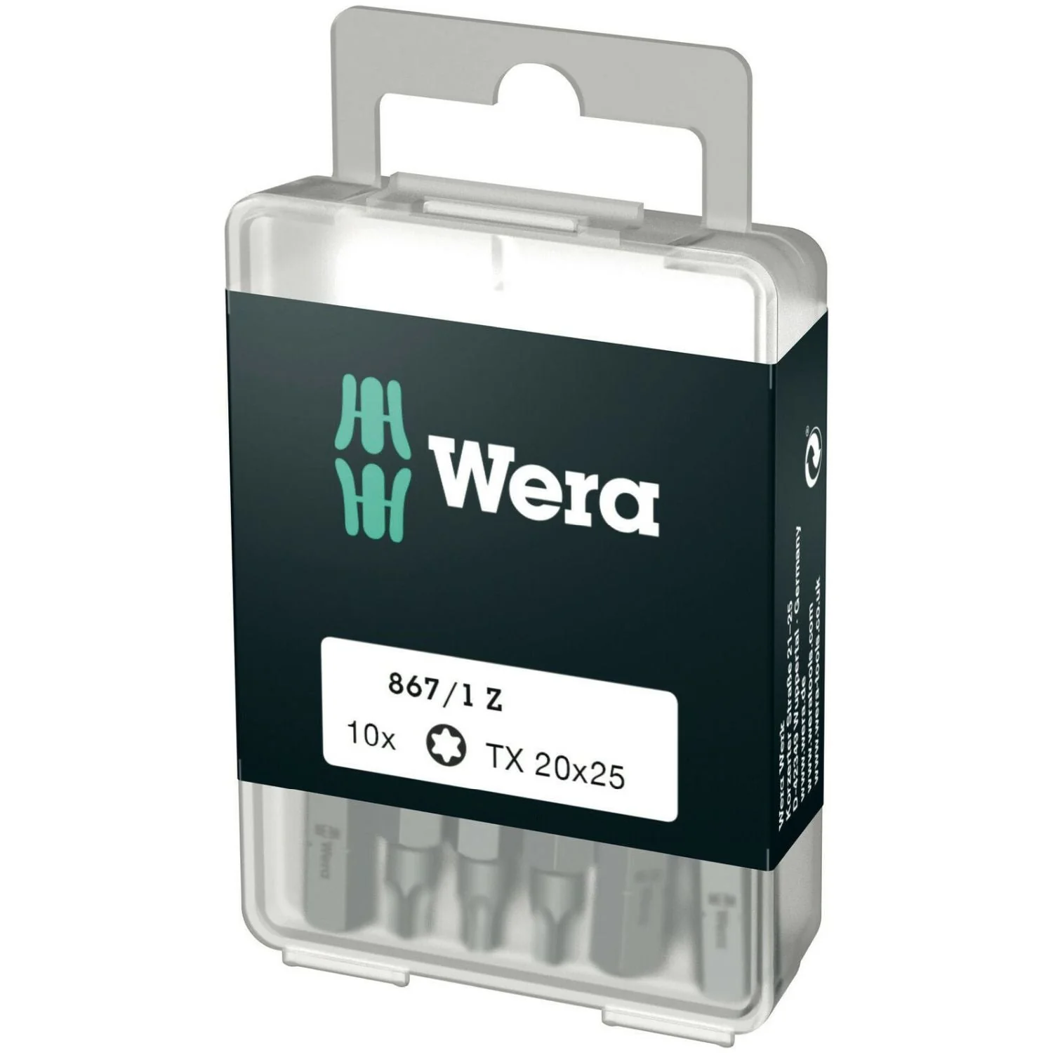 Wera 867/1 Diy Torx Bit, Torx 20x25-mm., 10-Pieces - Image 2