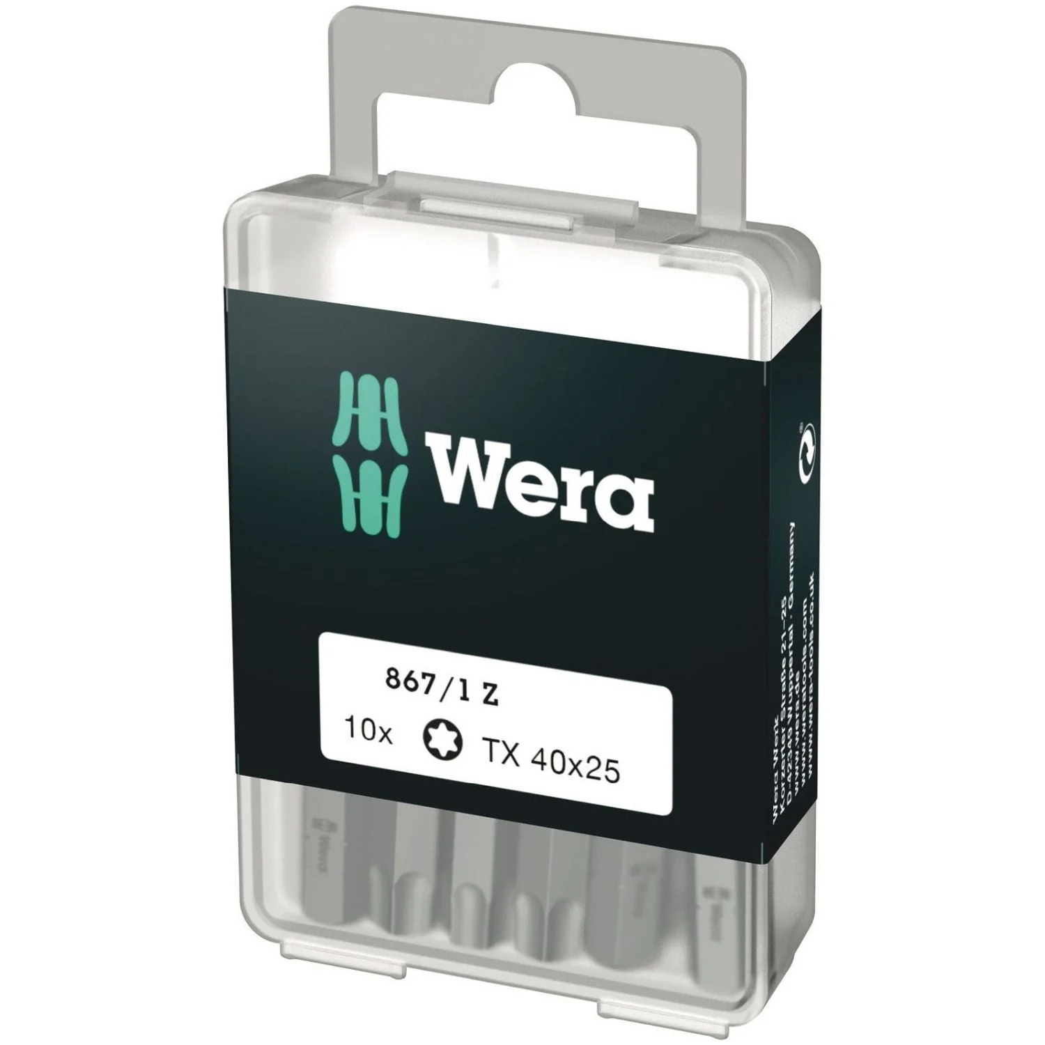 Wera 867/1 Diy Torx Bit, Torx 40x25-mm., 10-Pieces - Image 1