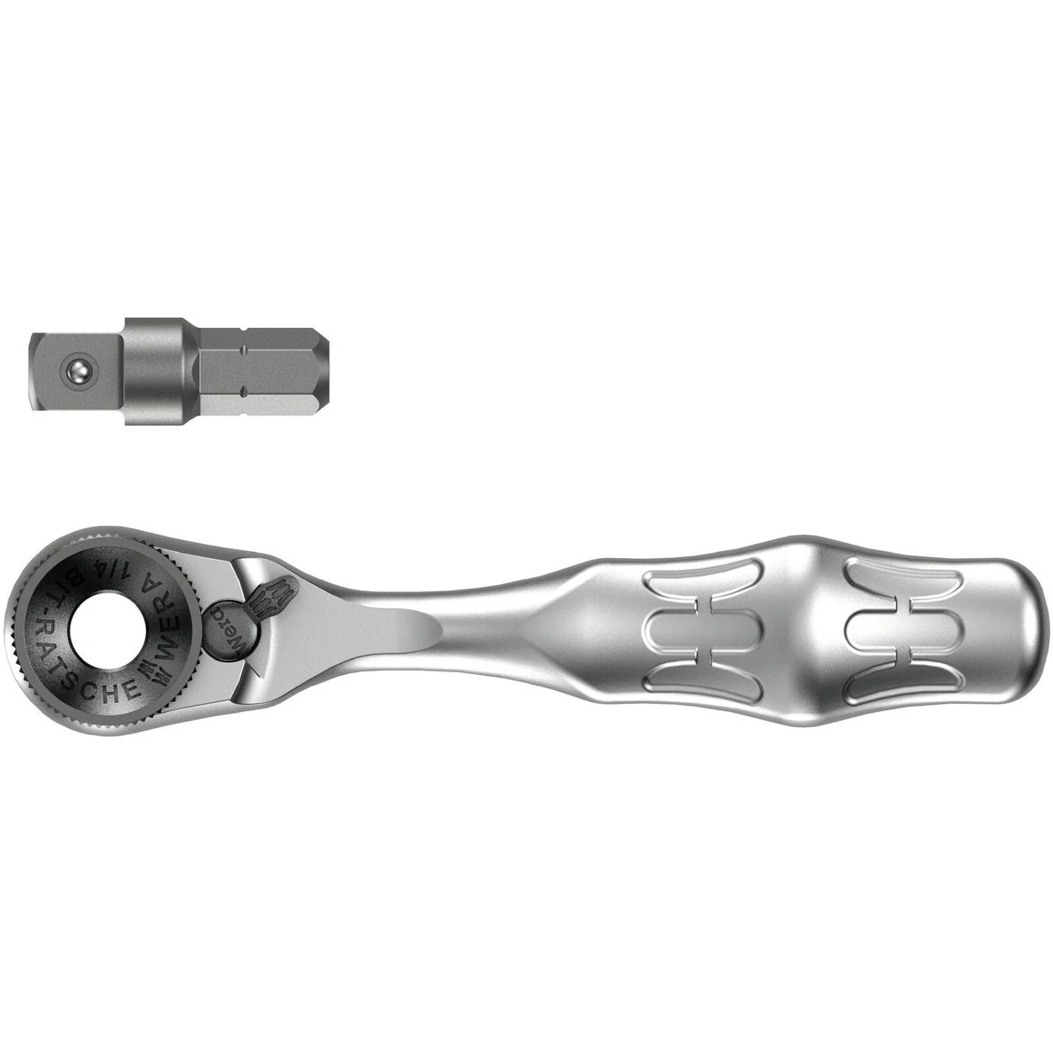 Wera 8001 A Zyklop Mini 1 Bit Ratchet ¼-in. SB With ¼-in. Drive, 2-Pieces - Image 1