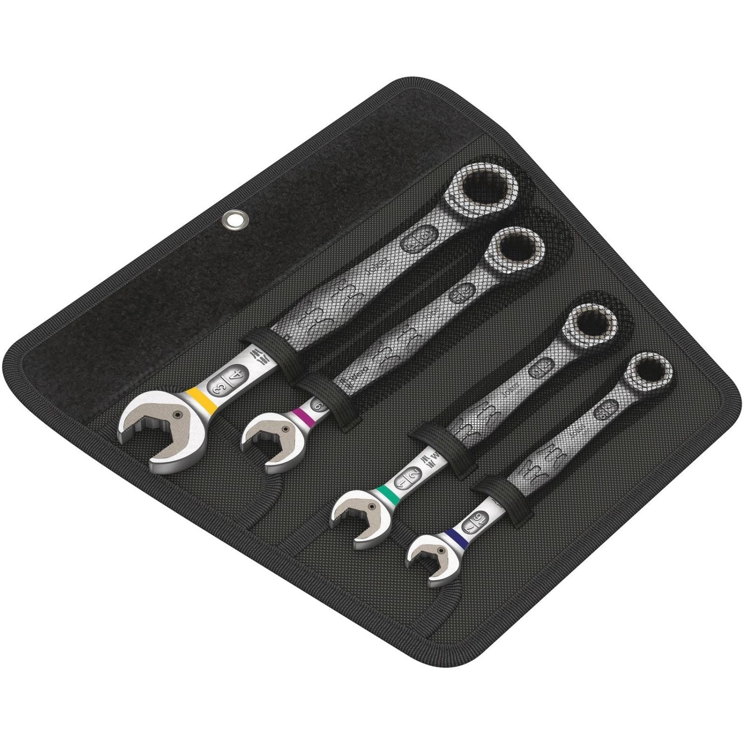 Wera 6000 Joker 4 Imperial Set 1 Ratcheting Combination Wrenches Set, Imperial, 4-Pieces - Image 2