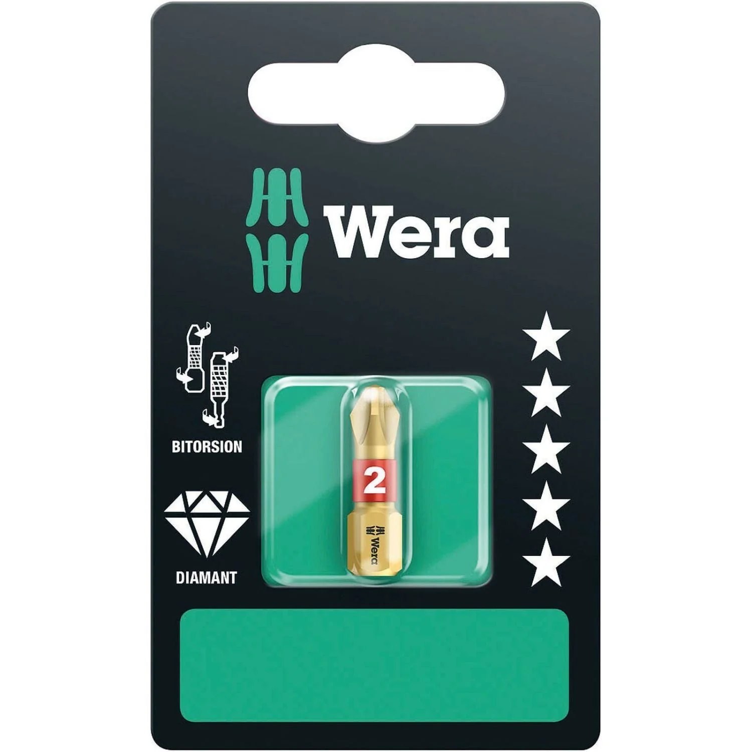 Wera 851/1 Bdc SB Bit, Ph 2x25-mm. - Image 1