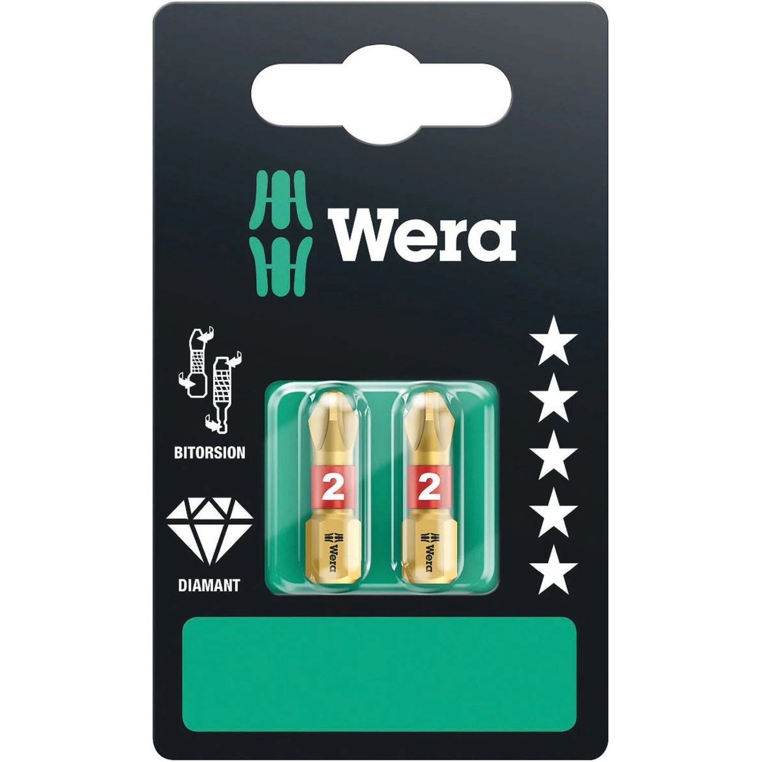 Wera 851/1 Bdc SB Bit, Ph 2x25-mm., 2-Pieces - Image 1
