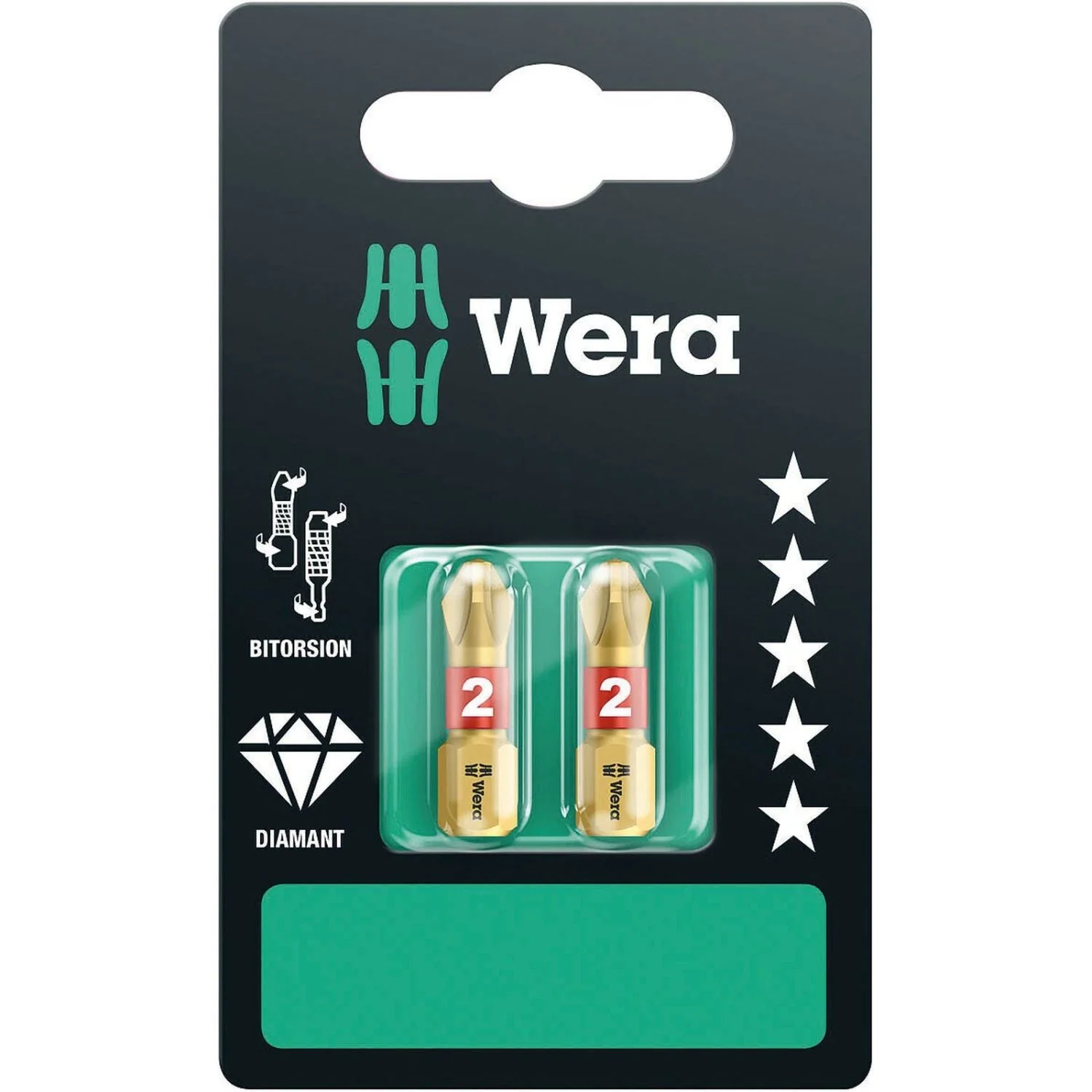 Wera 851/1 Bdc SB Bit, Ph 2x25-mm., 2-Pieces - Image 2