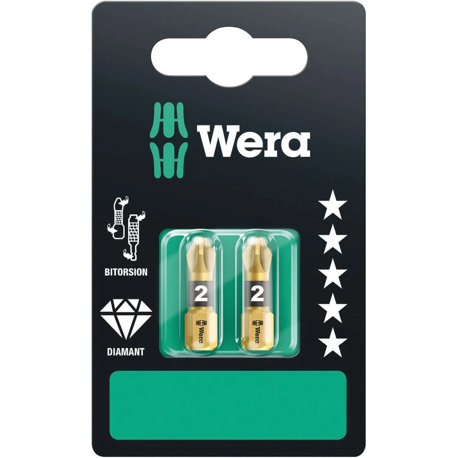 Wera 855/1 Bdc SB Bit, Pz 2x25-mm., 2-Pieces - Image 1