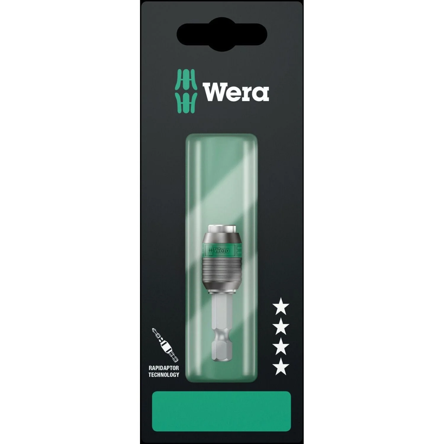 Wera 889/4/1 K SB Rapidaptor Universal Bit Holder, 1/4-in.x50-mm.