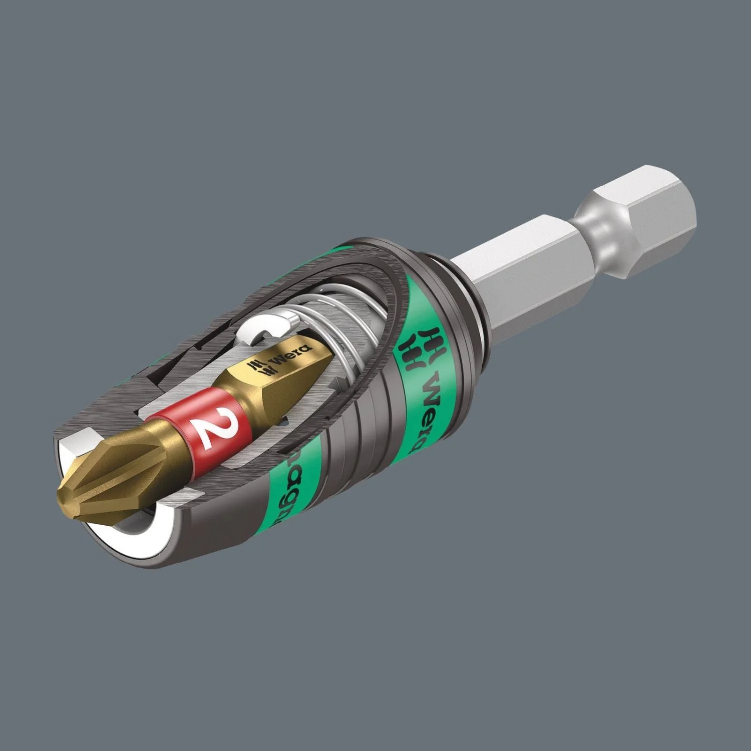 Wera 887/4 Rr SB Rapidaptor Universal Bit Holder With Ring Magnet, 1/4-in.x57-mm. - Image 3
