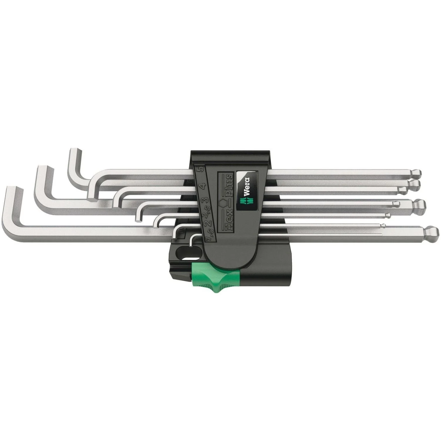 Wera 950/9 Hex-Plus 4 L-Key Set, Metric, Chrome-Plated, 9-Pieces - Image 1