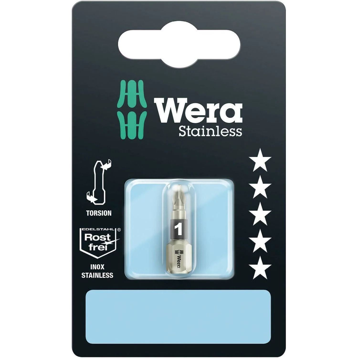 Wera 3855/1 Ts SB Bit, Stainless, Pz 1x25-mm. - Image 2