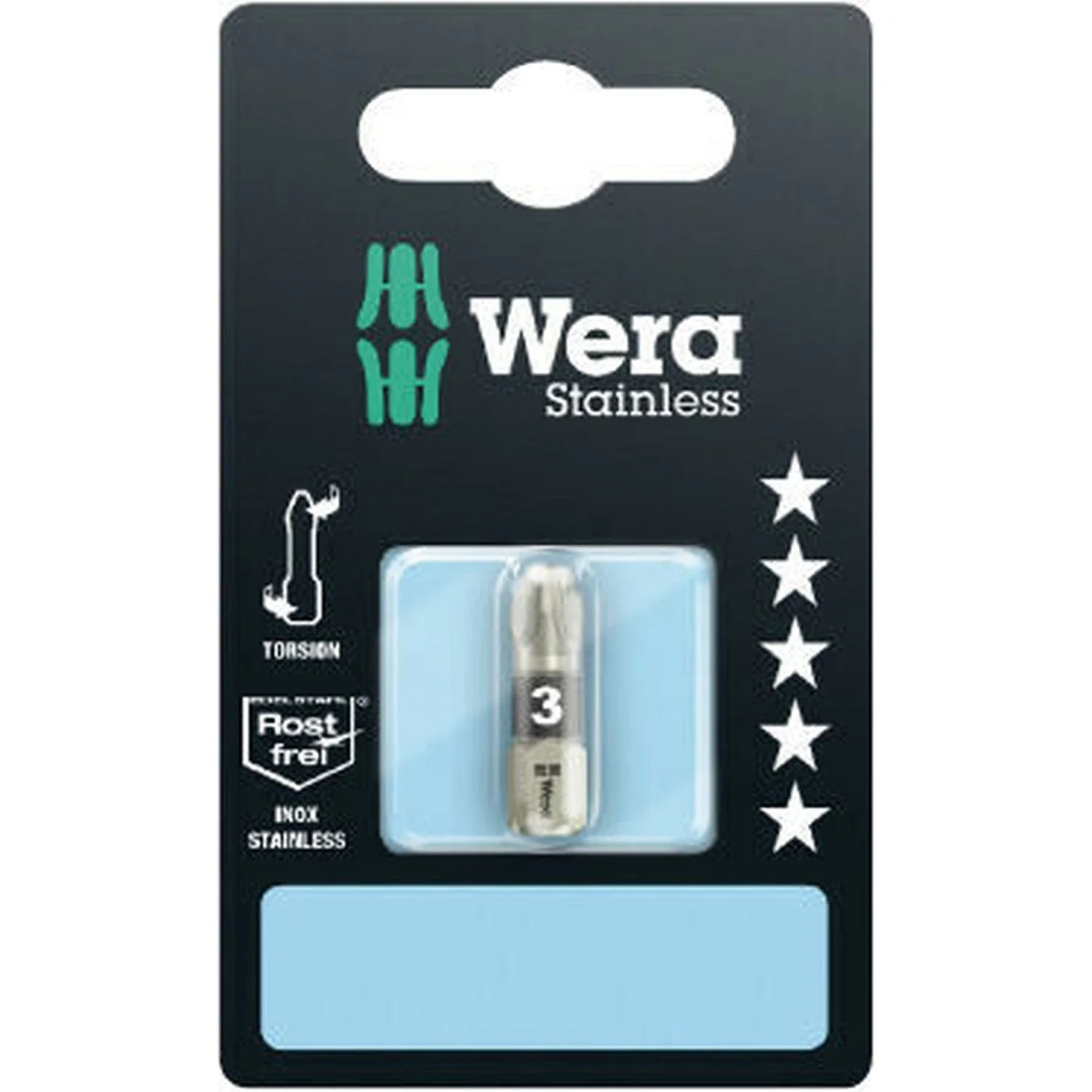 Wera 3855/1 Ts SB Bit, Stainless, Pz 3x25-mm. - Image 2