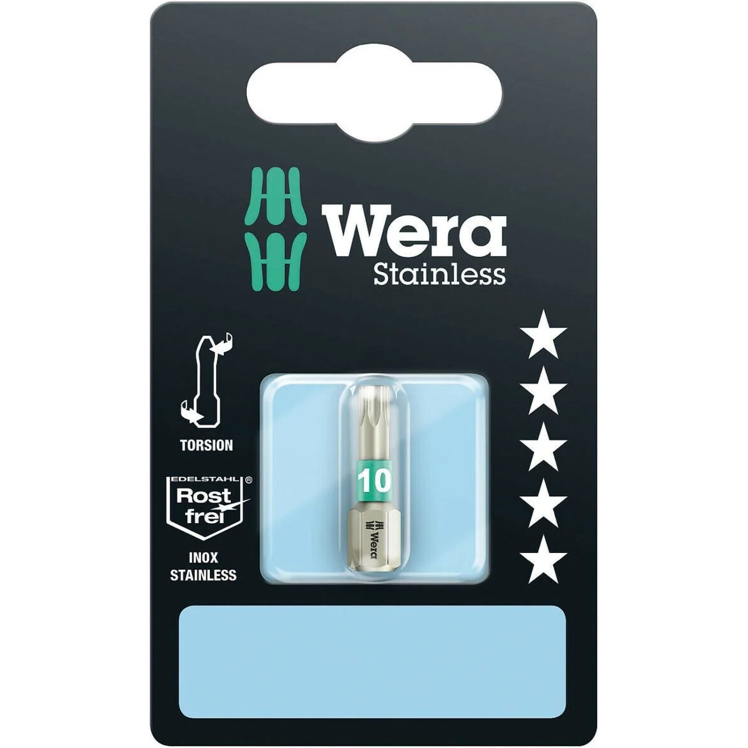 Wera 3867/1 Ts SB Torx Bit, Stainless, Torx 10x25-mm. - Image 1