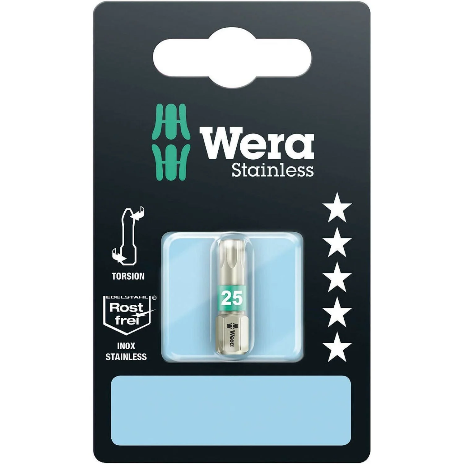 Wera 3867/1 Ts SB Torx Bit, Stainless, Torx 25x25-mm. - Image 1