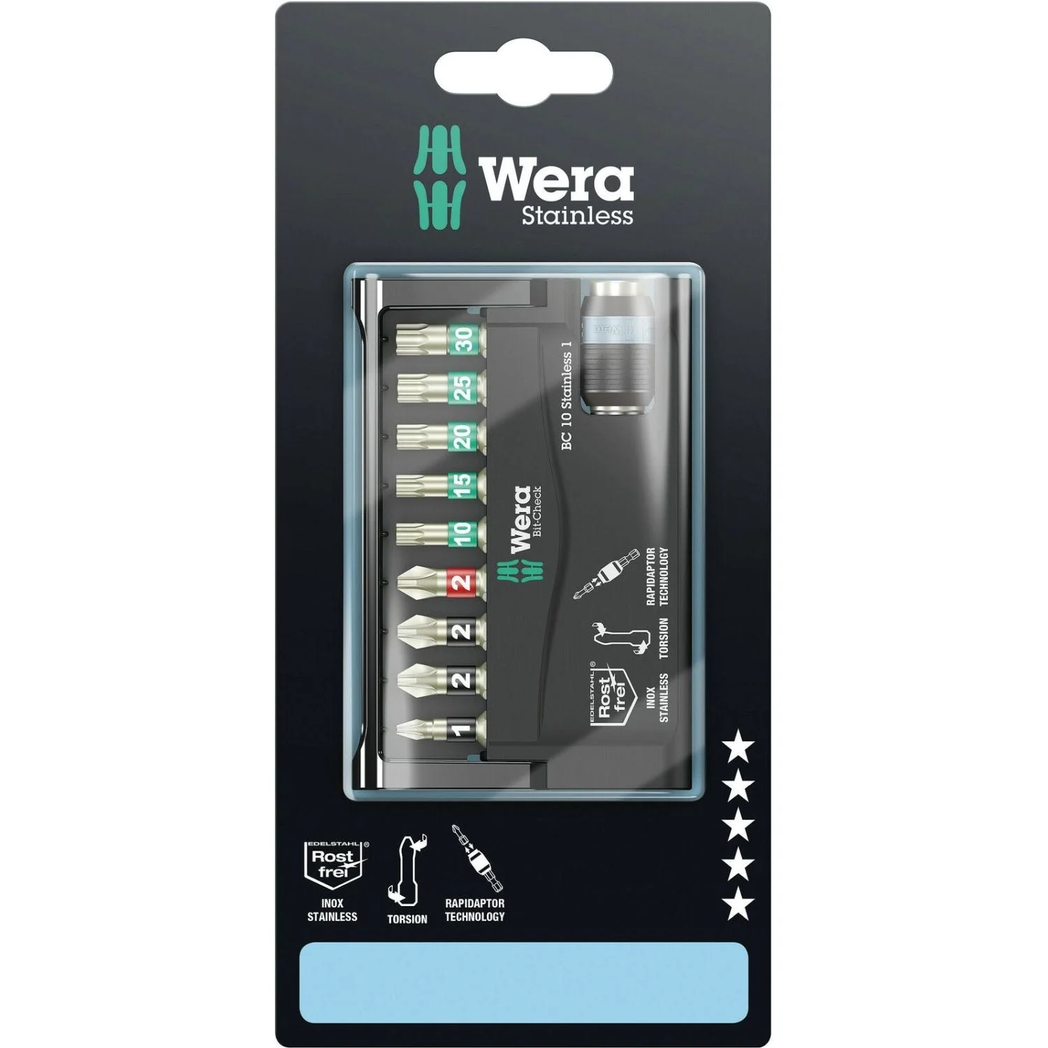 Wera Bit-Check 10 Stainless 1 SB, 10-Pieces - Image 2