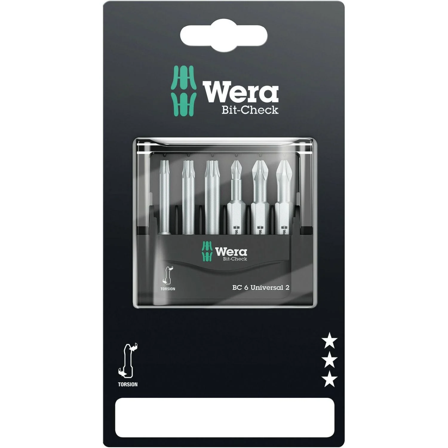 Wera Bit-Check 6 Universal 2 SB, 6-Pieces - Image 1