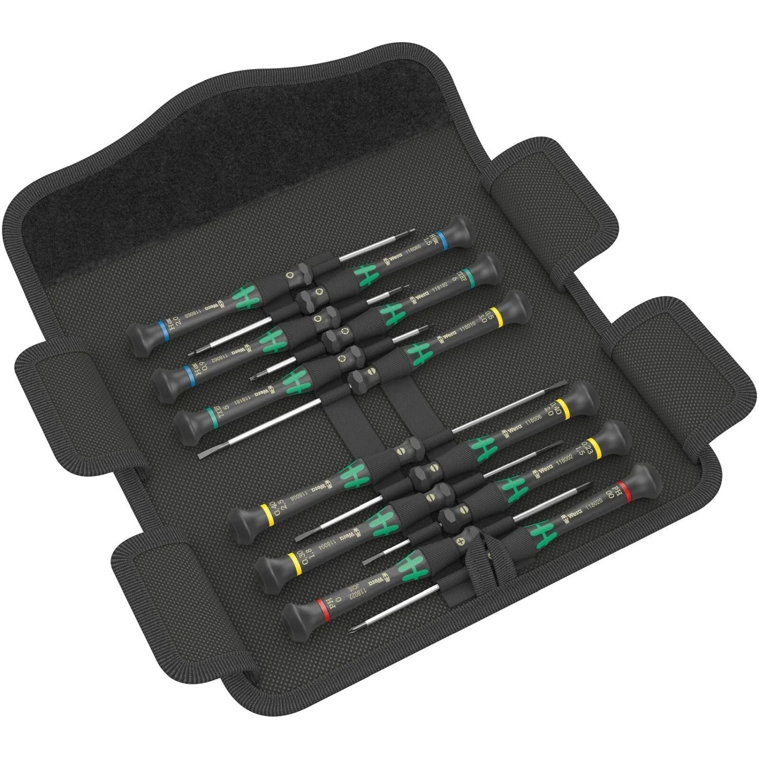 Wera Kraftform Micro 12 Universal 1 Screwdriver Set For Electronic Applications, 12-Pieces - Image 1
