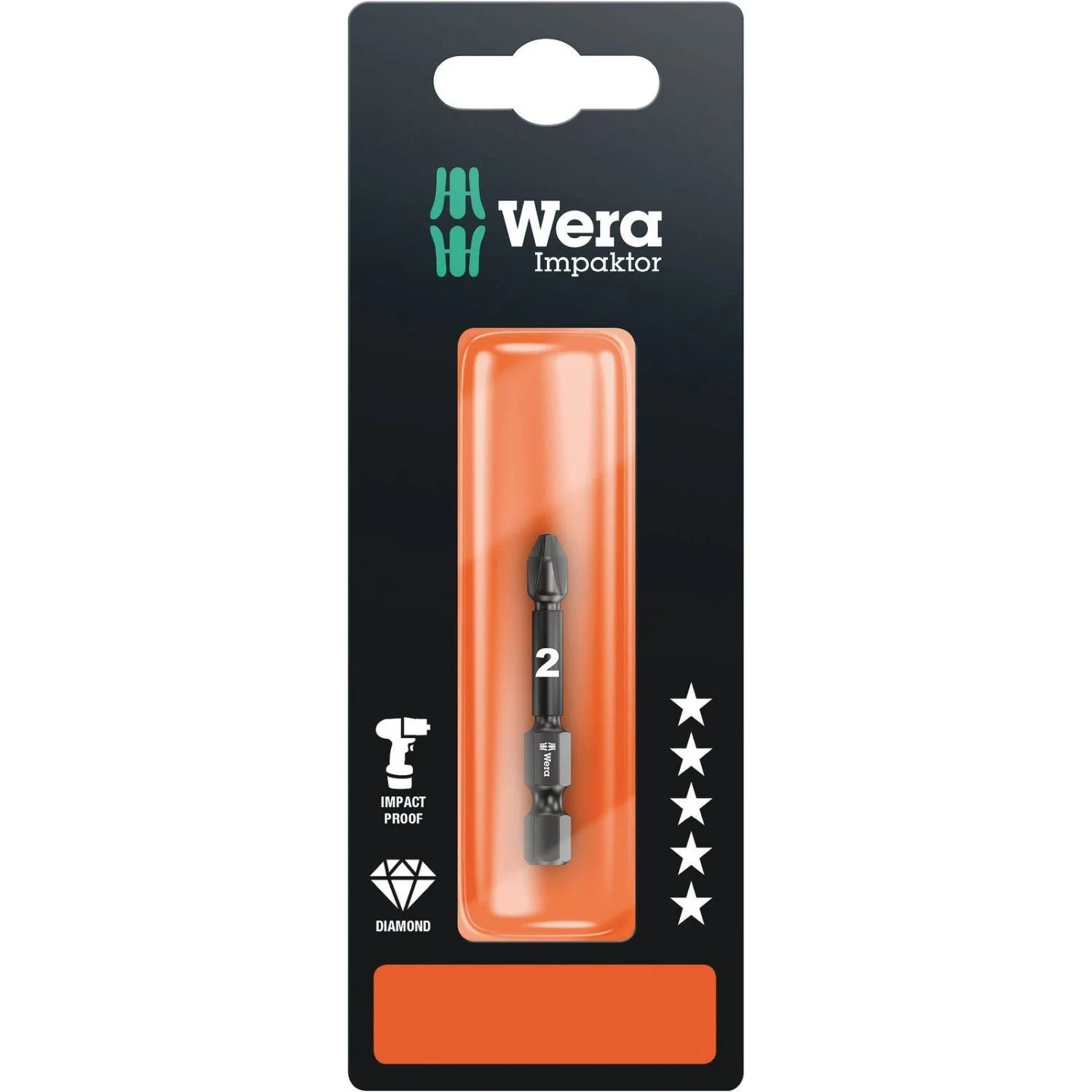 Wera 855/4 Imp Dc Impaktor Bit SB, Pz 2x50-mm. - Image 1