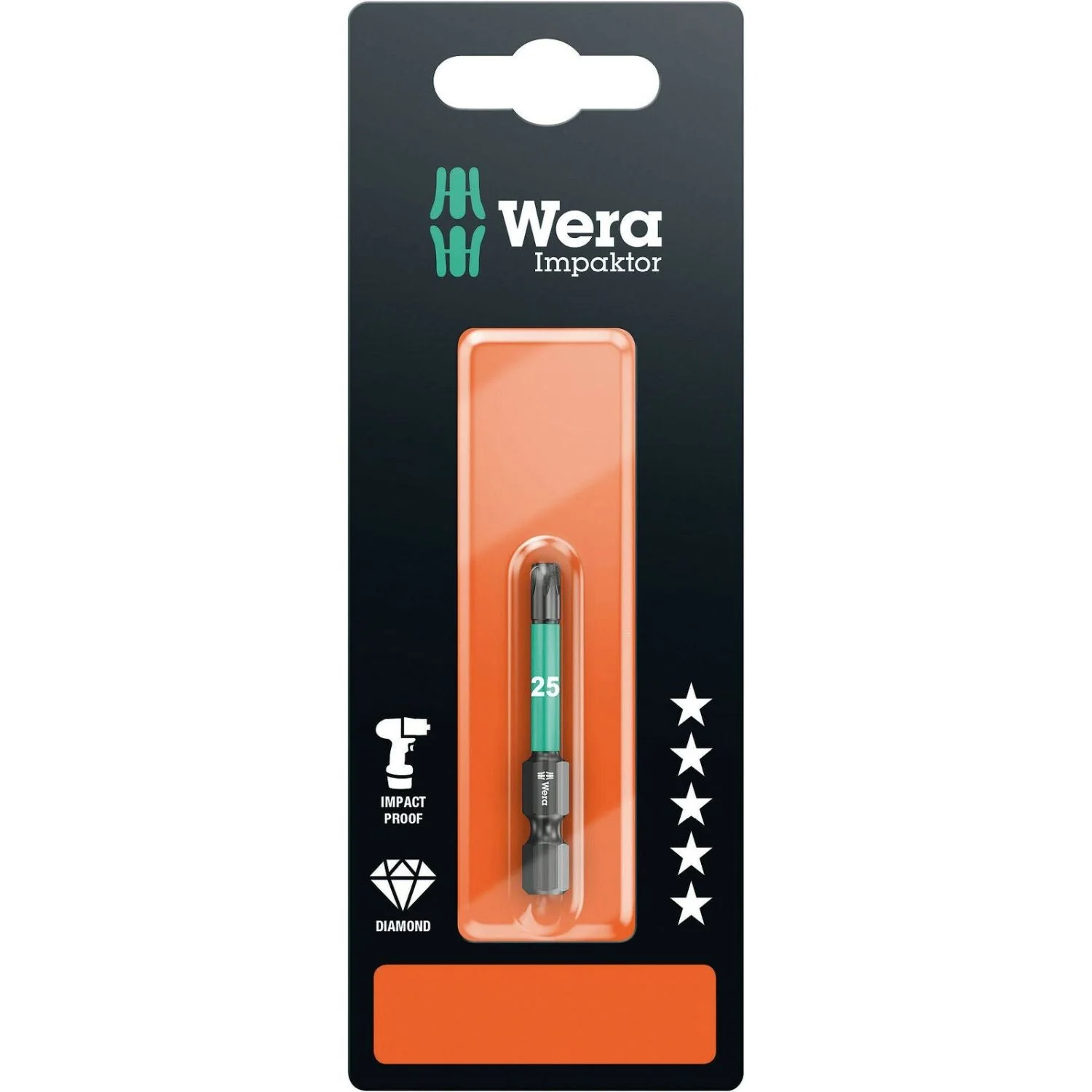 Wera 867/4 Imp Dc SB Impaktor Bit, Torx 20x50-mm. - Image 2