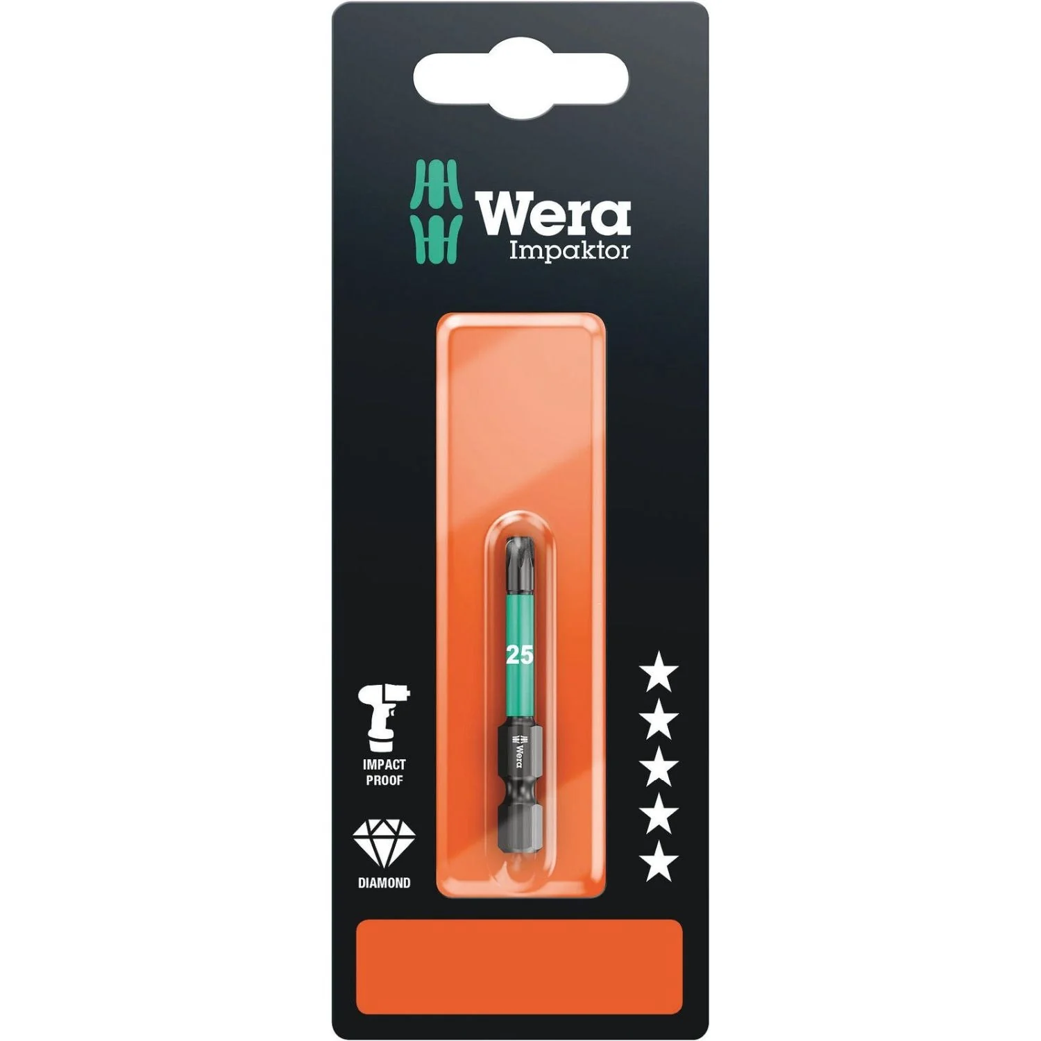 Wera 867/4 Imp Dc SB Impaktor Bit, Torx 25x50-mm. - Image 1