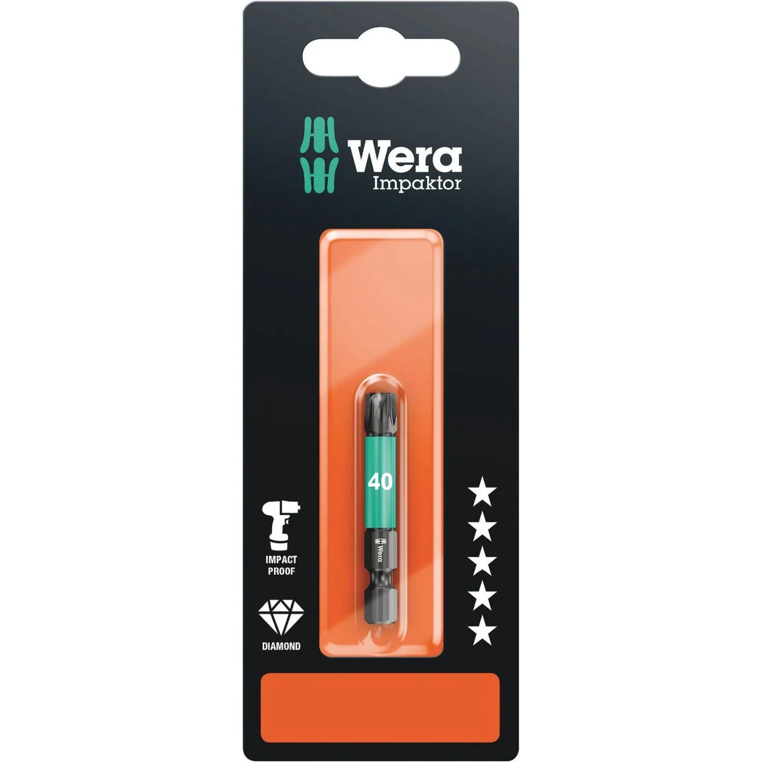 Wera 867/4 Imp Dc SB Impaktor Bit, Torx 40x50-mm. - Image 1