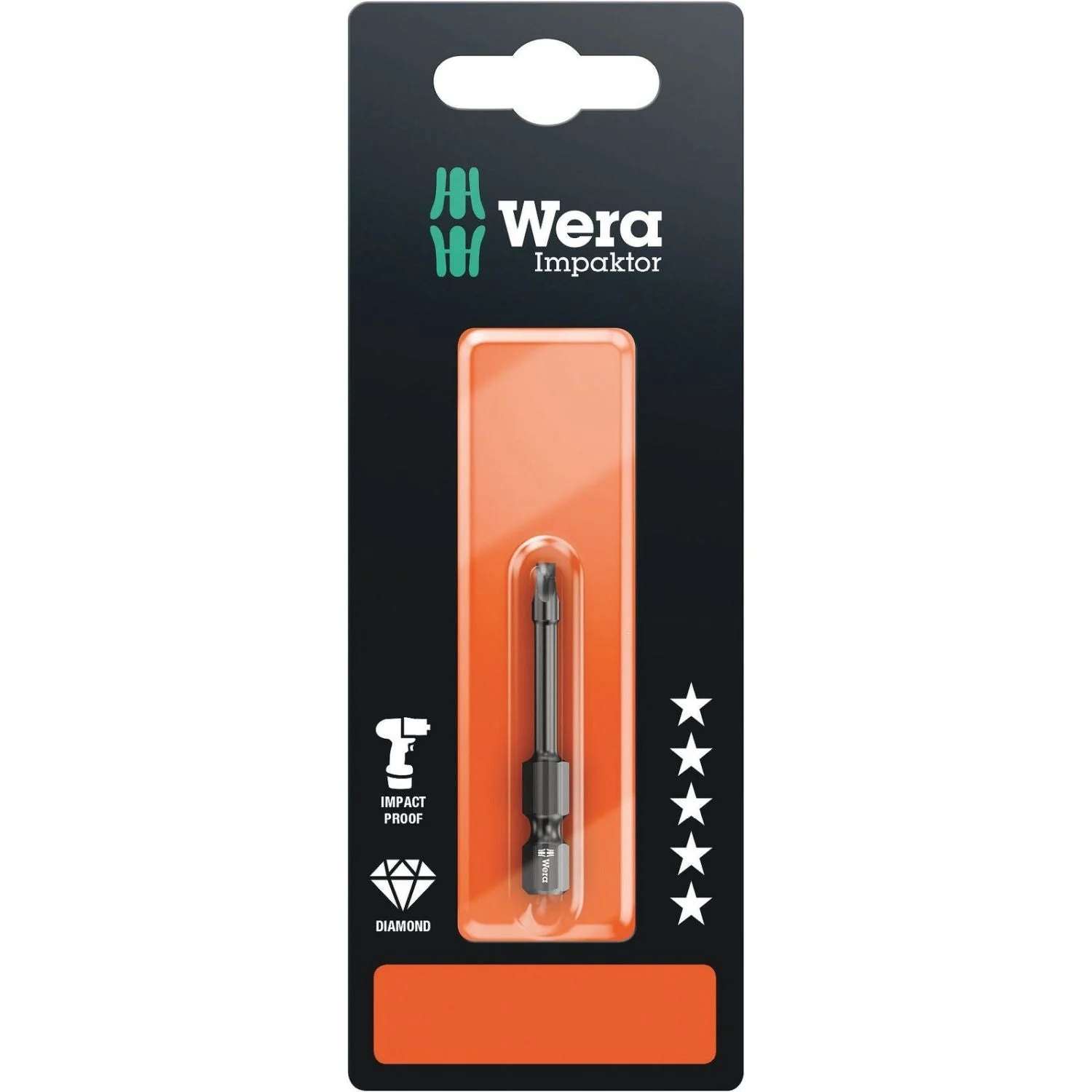 Wera 868/4 Imp Dc SB Impaktor Square Head Socket Bit, # 2x50-mm. - Image 2