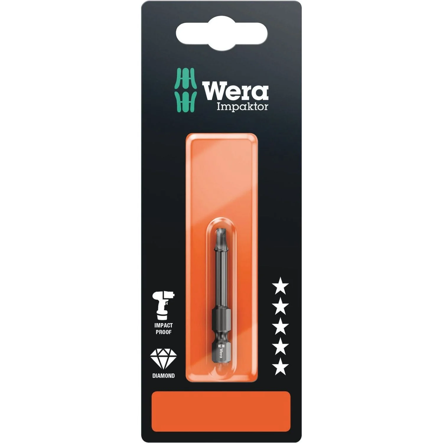 Wera 868/4 Imp Dc SB Impaktor Square Head Socket Bit, # 3x50-mm. - Image 1