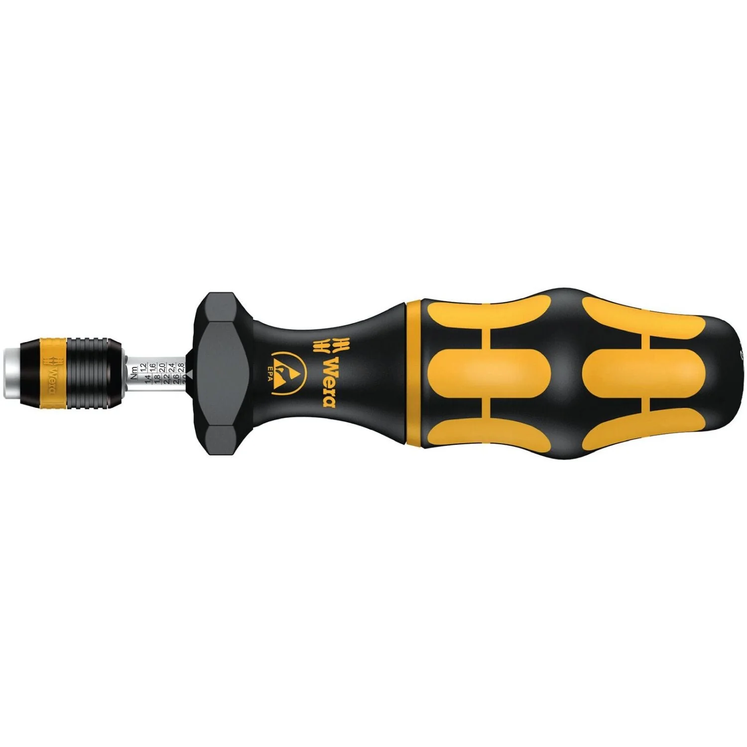 Wera Series 7400 Esd Kraftform Adjustable Torque Screwdrivers (2.5-29.0 In.Lbs.) With Rapidaptor Quick-Release Chuck, 7445 Esdx2.5-11.5 In. Lbs. - Image 2
