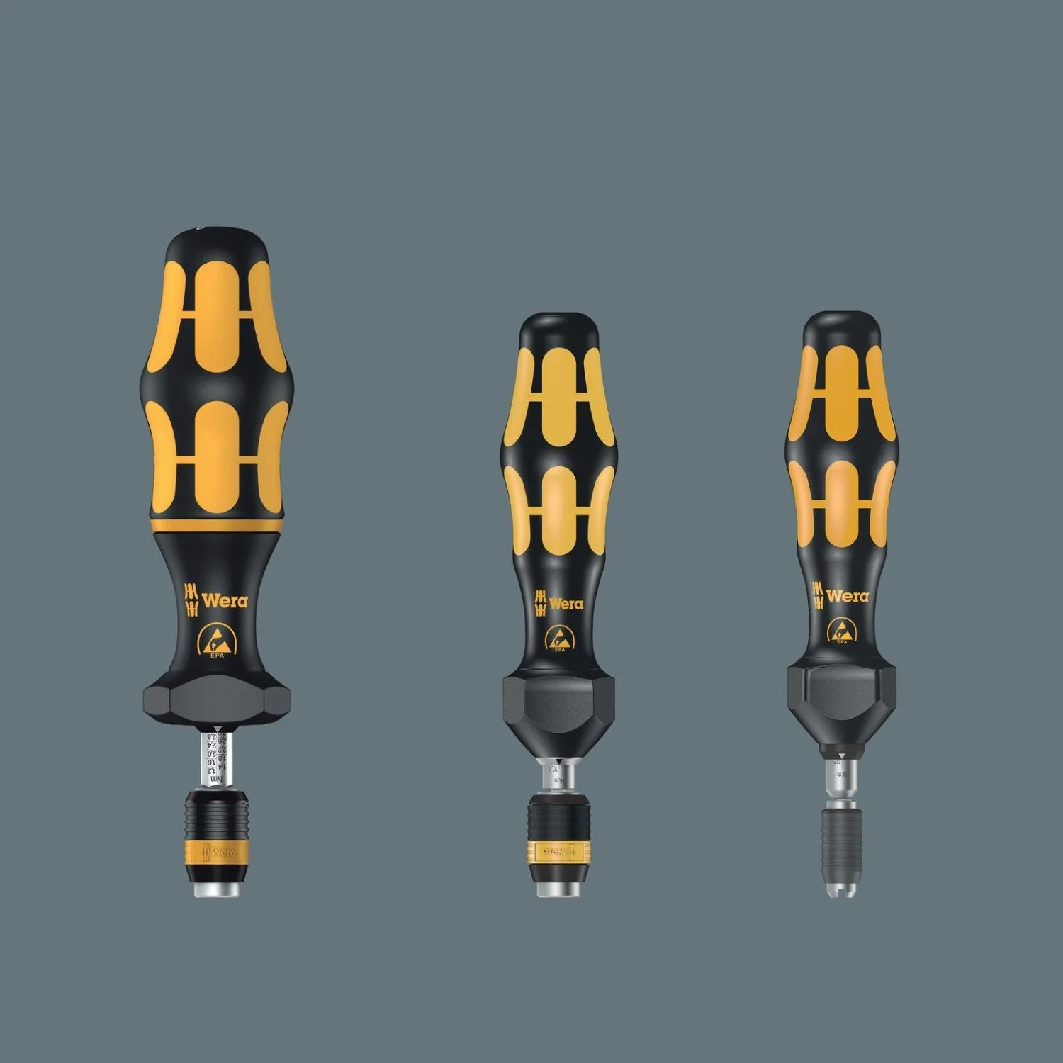 Wera Series 7400 Esd Kraftform Adjustable Torque Screwdrivers (2.5-29.0 In.Lbs.) With Rapidaptor Quick-Release Chuck, 7446 Esdx11-29 In. Lbs. - Image 3