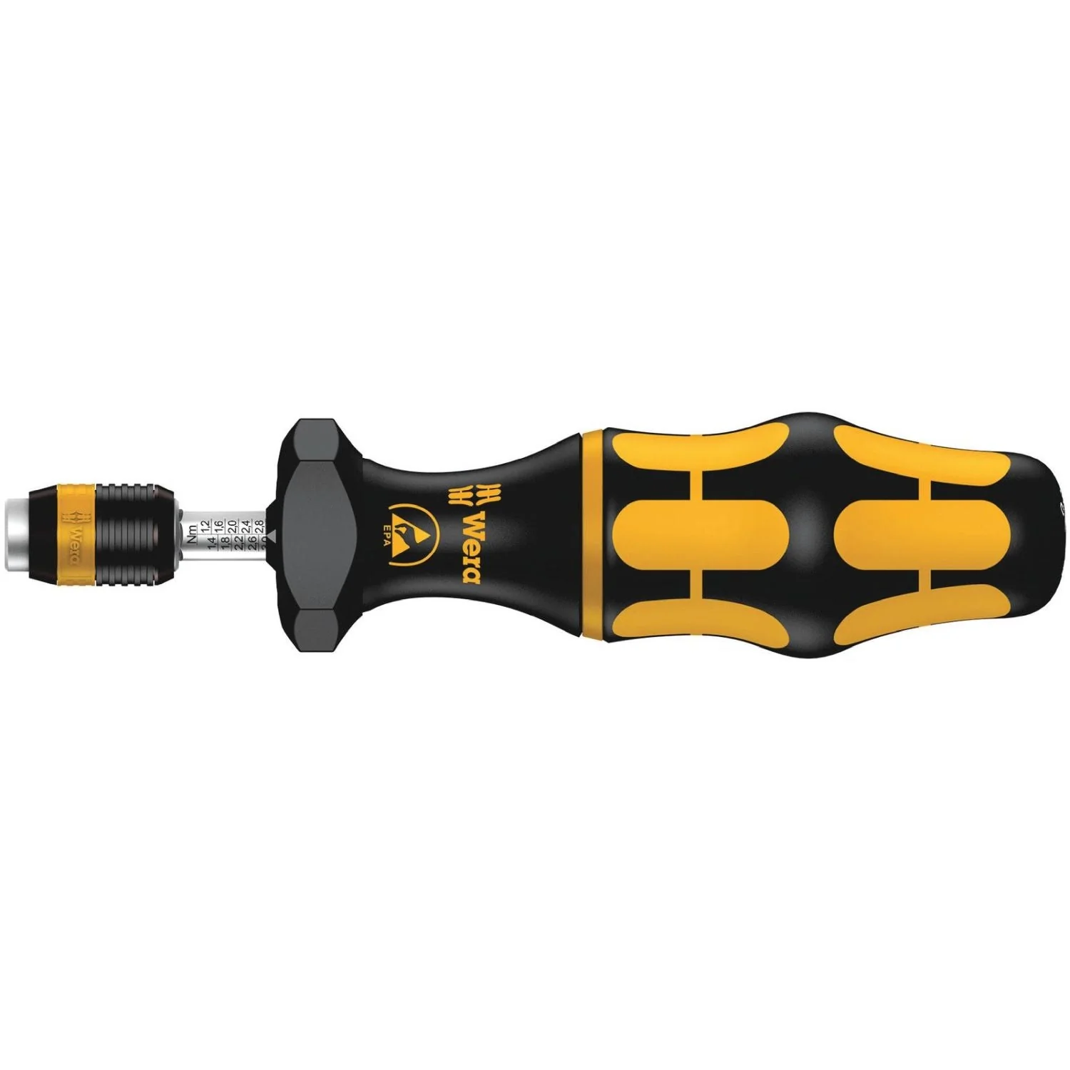 Wera Series 7400 Esd Kraftform Adjustable Torque Screwdrivers (0.1-3.0 Nm) With Rapidaptor Quick-Release Chuck, 7430 Esdx0.10-0.34 Nm - Image 1