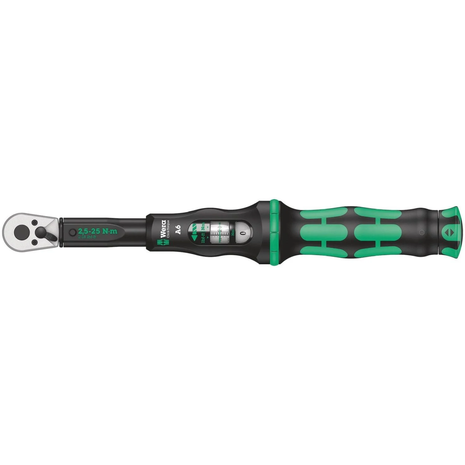Wera Click-Torque A 6 Torque Wrench With Reversible Ratchet, 2.5-25 Nm, 1/4-in.x2.5-25 Nm - Image 2