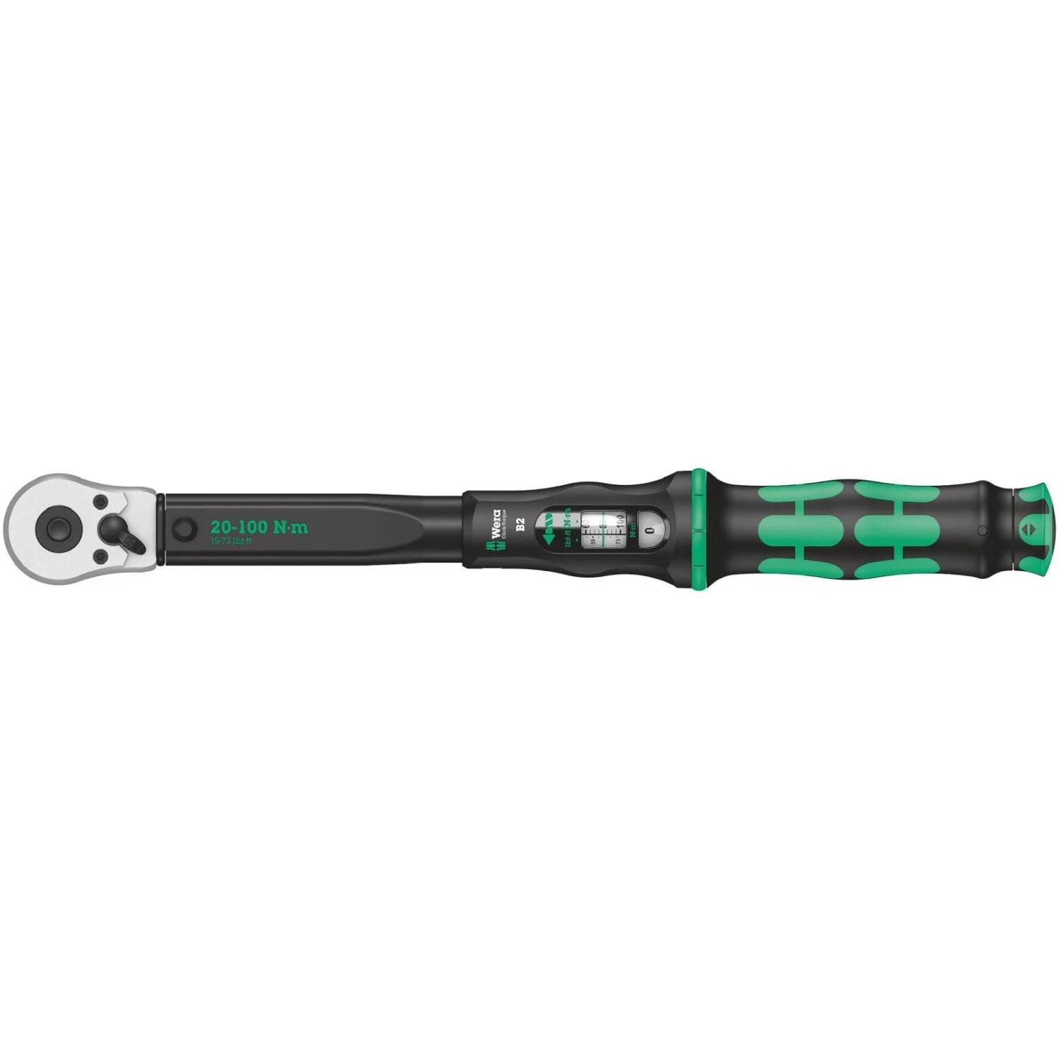 Wera Click-Torque B 2 Torque Wrench With Reversible Ratchet, 20-100 Nm, 3/8-in.x20-100 Nm - Image 1