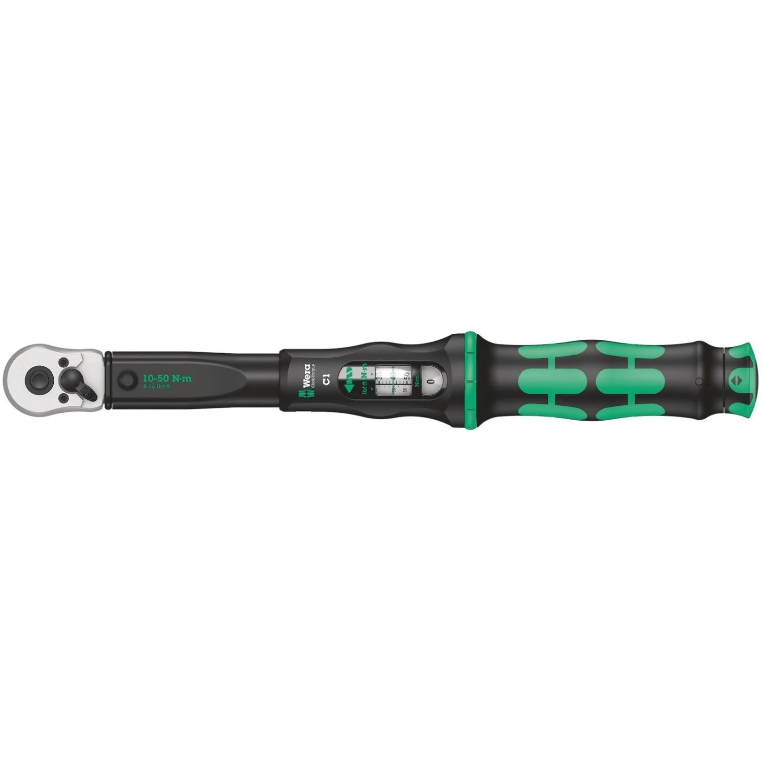 Wera Click-Torque C 1 Torque Wrench With Reversible Ratchet, 10-50 Nm, 1/2-in.x10-50 Nm - Image 1