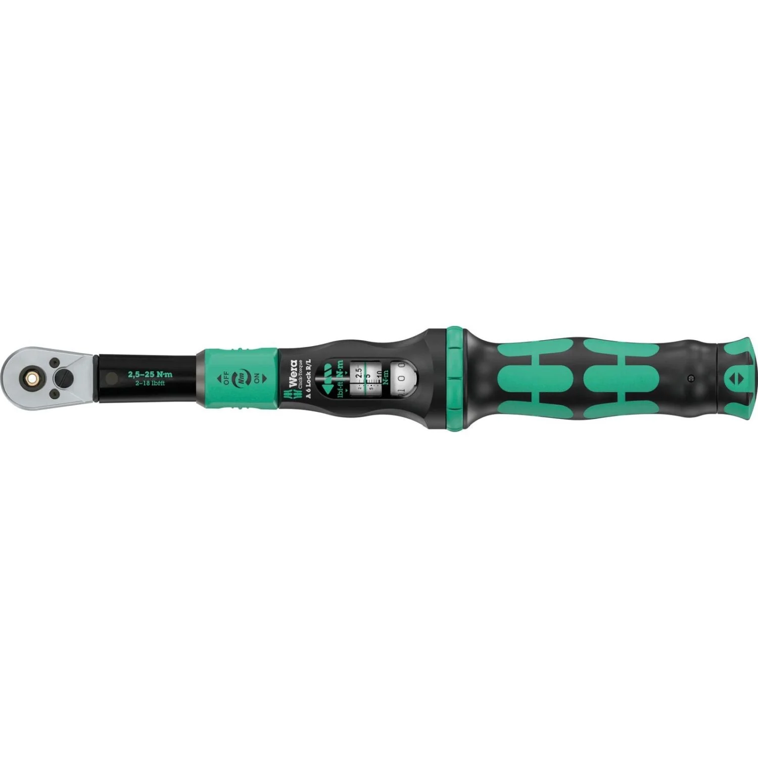 Wera Click-Torque Lock A 6 R/L Torque Wrench, Adjustable, Torque Lock Function, Continuous Bit Mounting (1/4-in.), 2.5-25 Nm, 1/4-in.x2.5-25 Nm - Image 2