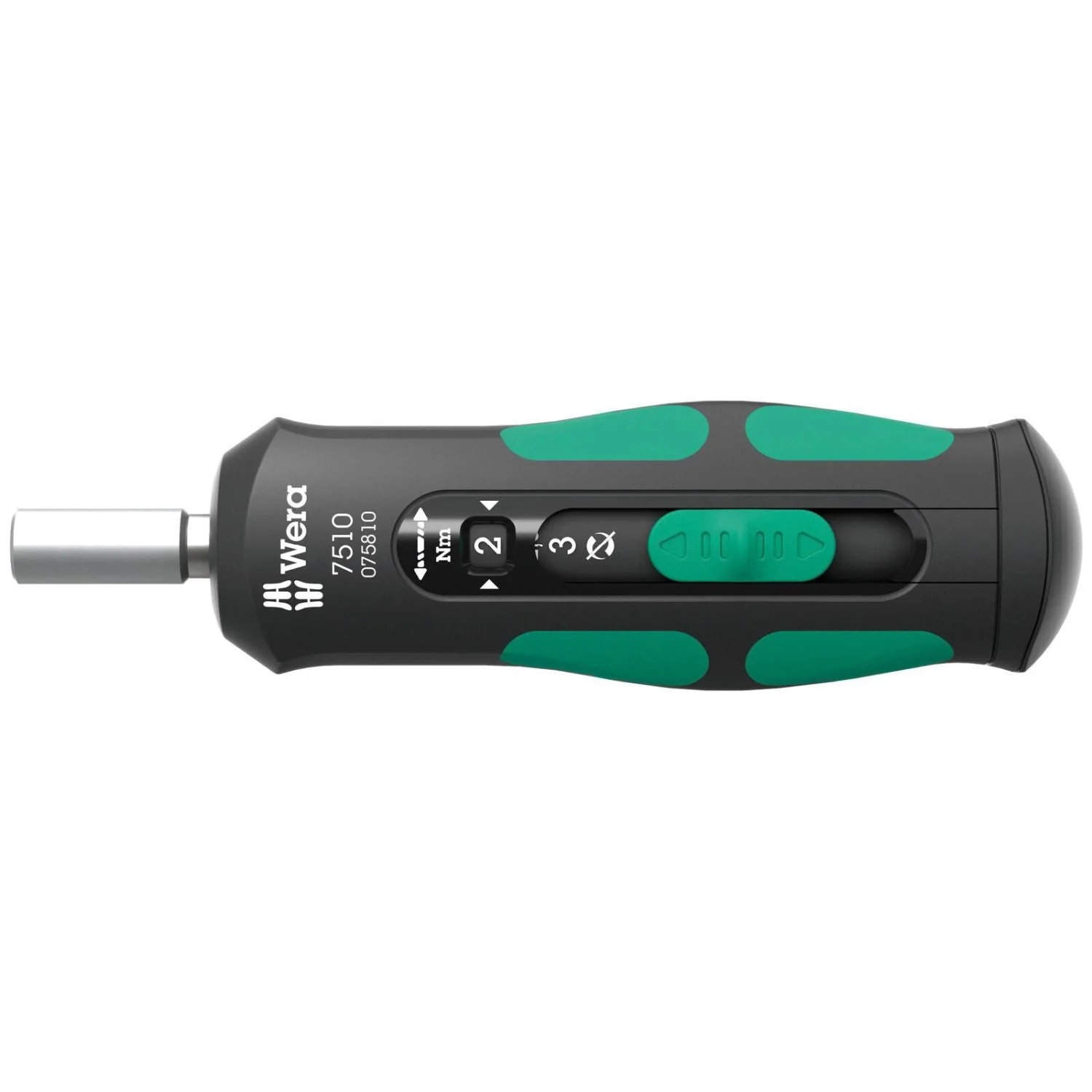 Wera 7510 Kraftform Safe-Torque Speed Torque Screwdriver, 1-3 Nm, 1/4-in.x1.0 Nmx1.5 Nmx2.0 Nmx2.5 Nmx3.0 Nmx147.5-mm. - Image 2