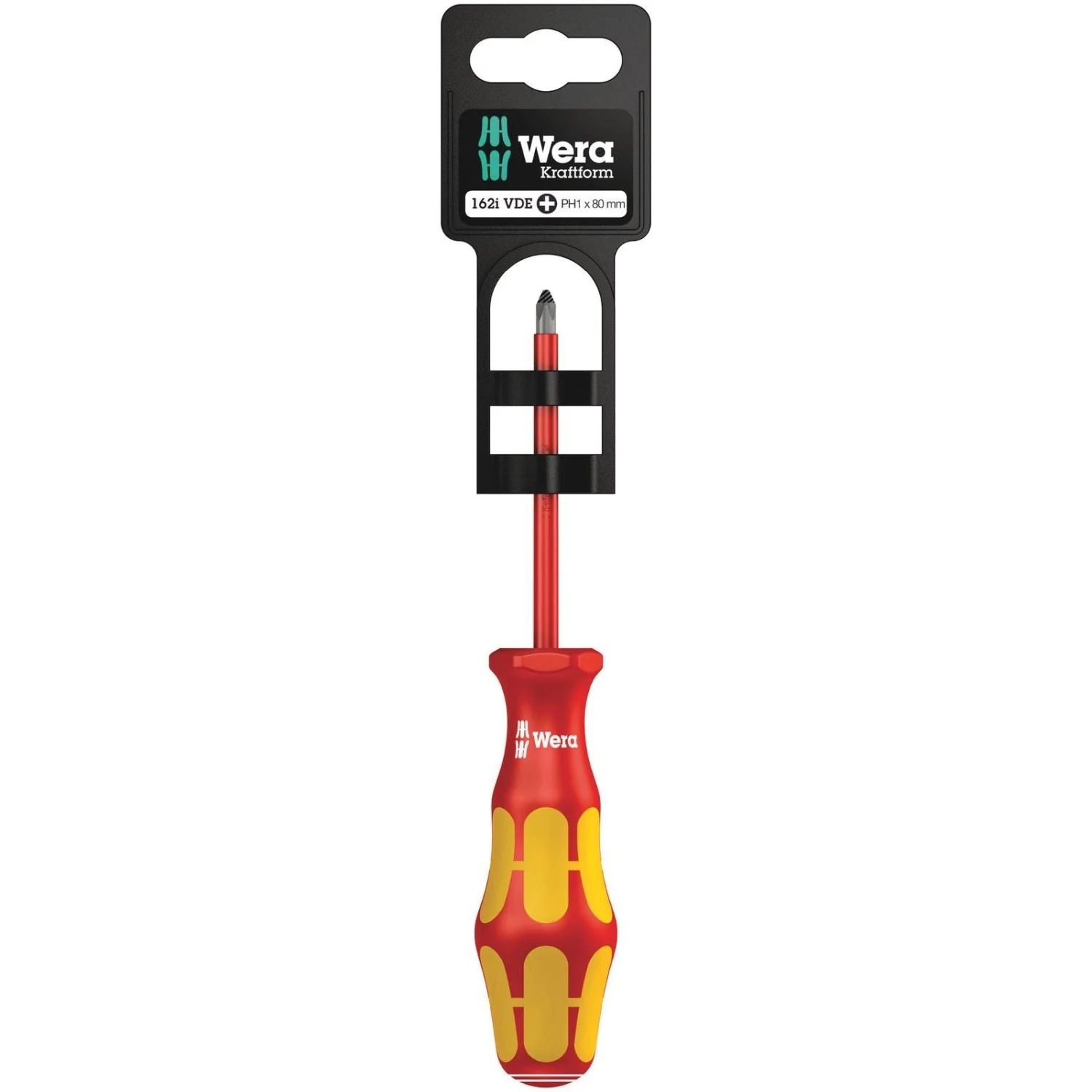 Wera 162 I Ph SB VDE Insulated Screwdriver For Phillips Screws, Ph 1x80-mm. - Image 1
