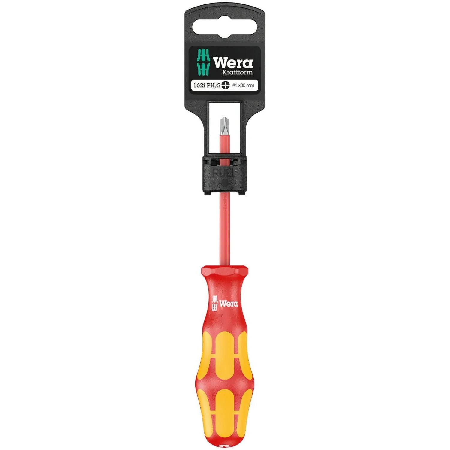 Wera 162 I Ph/S SB VDE Insulated Screwdriver For Plusminus Screws (Phillips/Slotted), # 1x80-mm. - Image 1