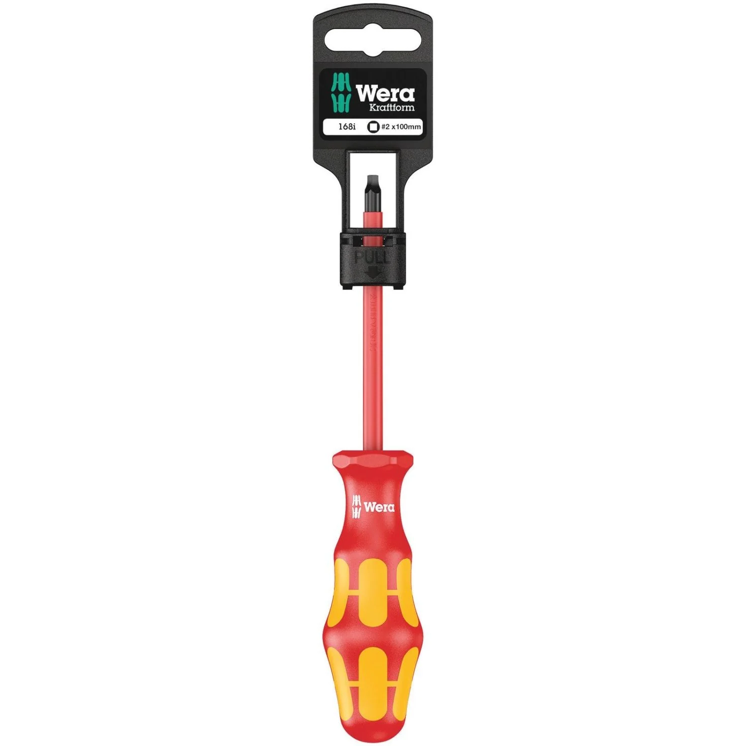 Wera 168 I SB VDE Insulated Screwdriver For Square Socket Head Screws, # 2x100-mm. - Image 1