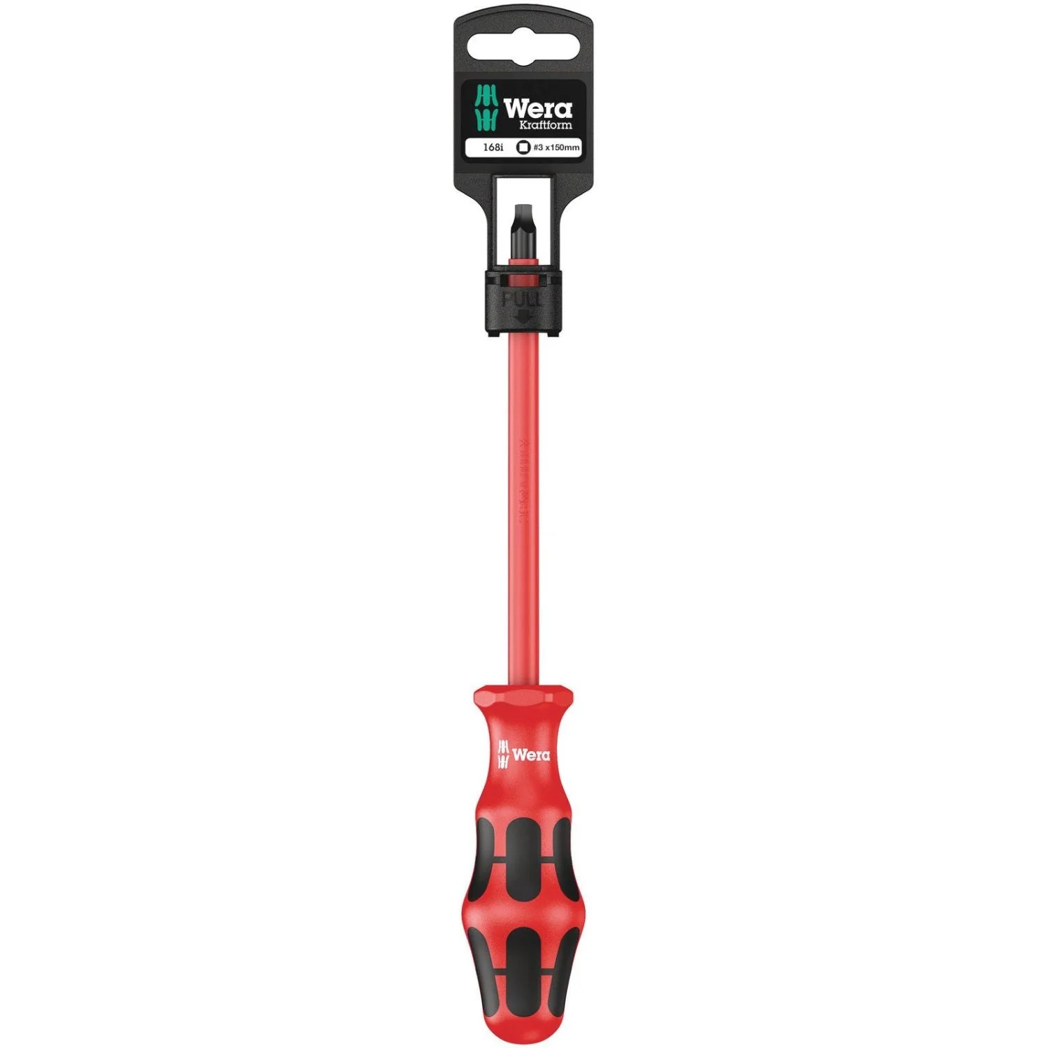 Wera 168 I SB VDE Insulated Screwdriver For Square Socket Head Screws, # 3x150-mm. - Image 1