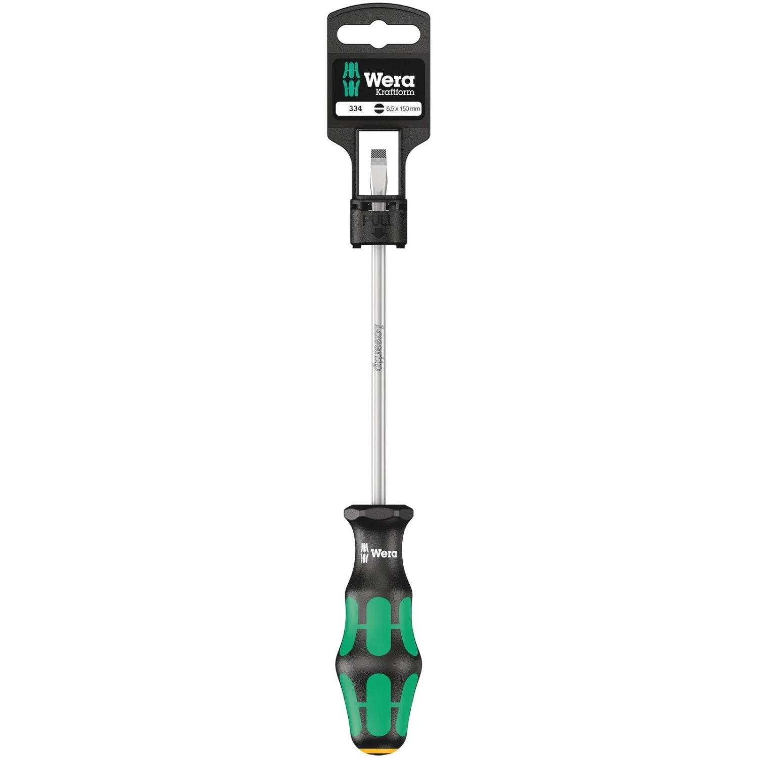 Wera 334 SB Screwdriver For Slotted Screws, 1.2x6.5x150-mm. - Image 1