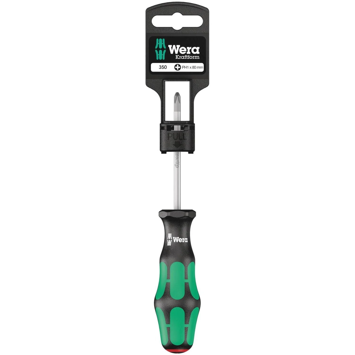 Wera 350 Ph SB Screwdriver For Phillips Screws, Ph 1x80-mm. - Image 1