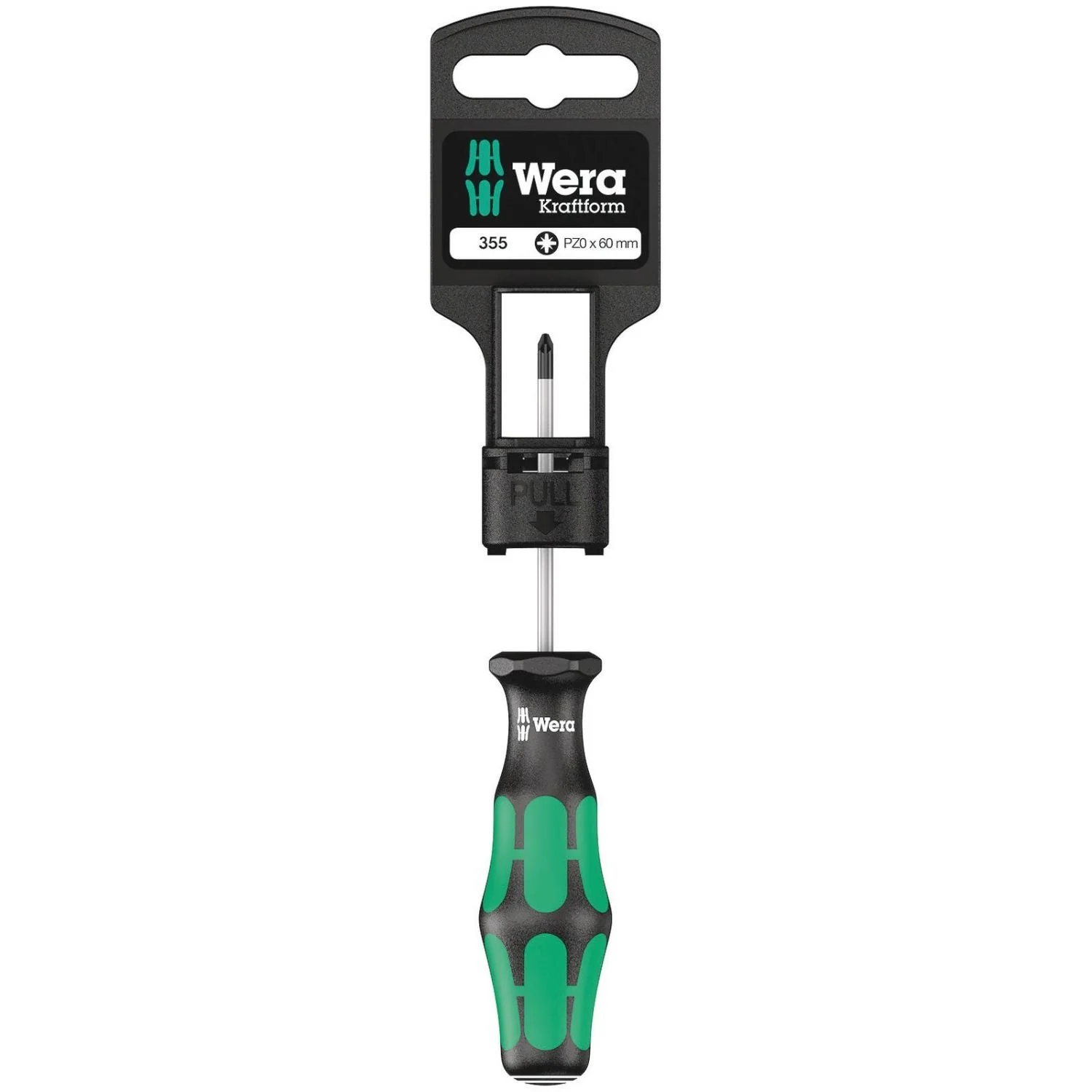 Wera 355 Pz SB Screwdriver For Pozidriv Screws, Pz 0x60-mm. - Image 1
