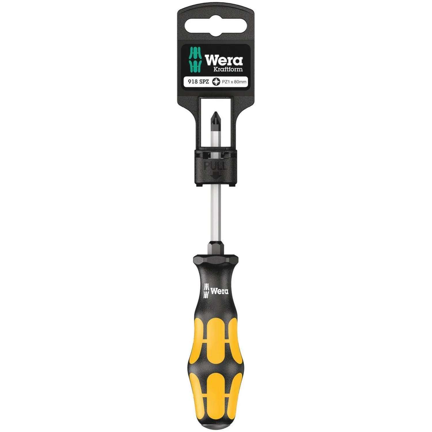 Wera 918 Spz SB Screwdriver For Pozidriv Screws, Pz 1x80-mm. - Image 1
