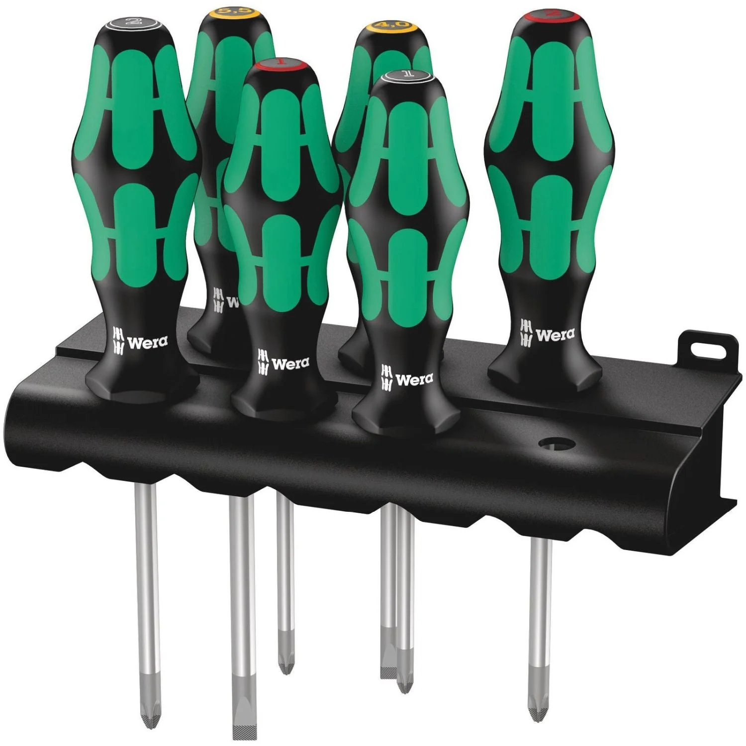 Wera 335/350/355/6 Screwdriver Set Kraftform Plus Lasertip And Rack, 6-Pieces - Image 2