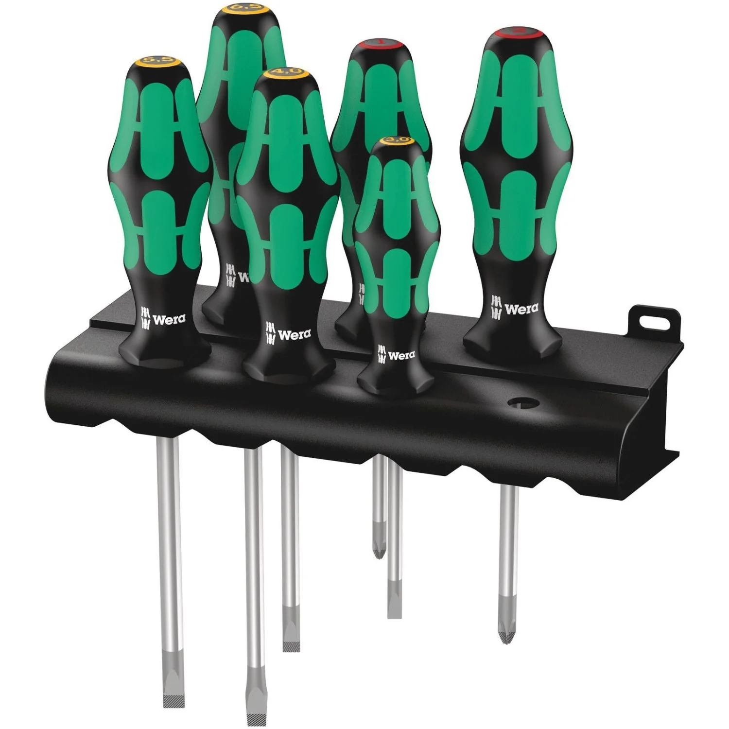 Wera 334/6 Rack Screwdriver Set Kraftform Plus Lasertip And Rack, 6-Pieces - Image 1