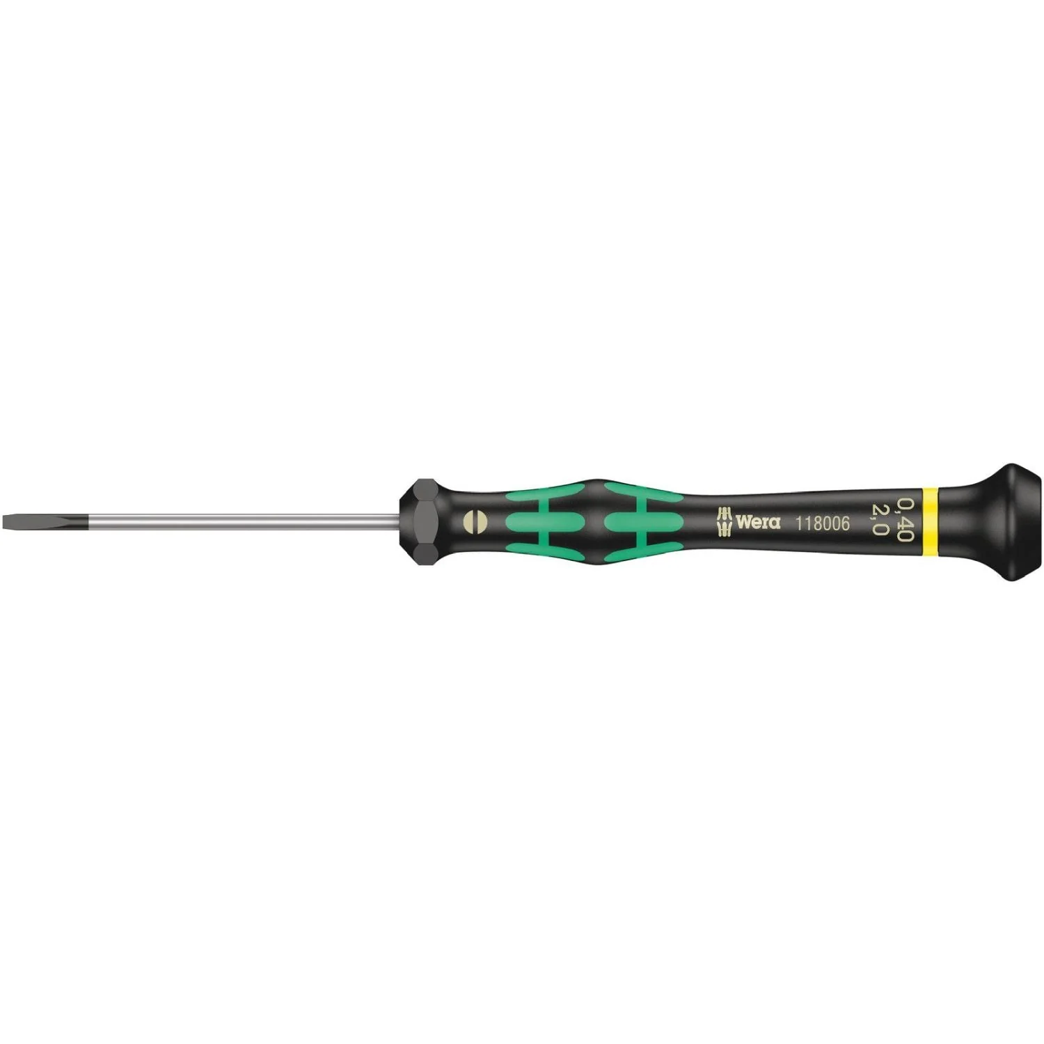 Wera 2035 Screwdriver For Slotted Screws For Electronic Applications, 0.40x2x60-mm. - Image 1