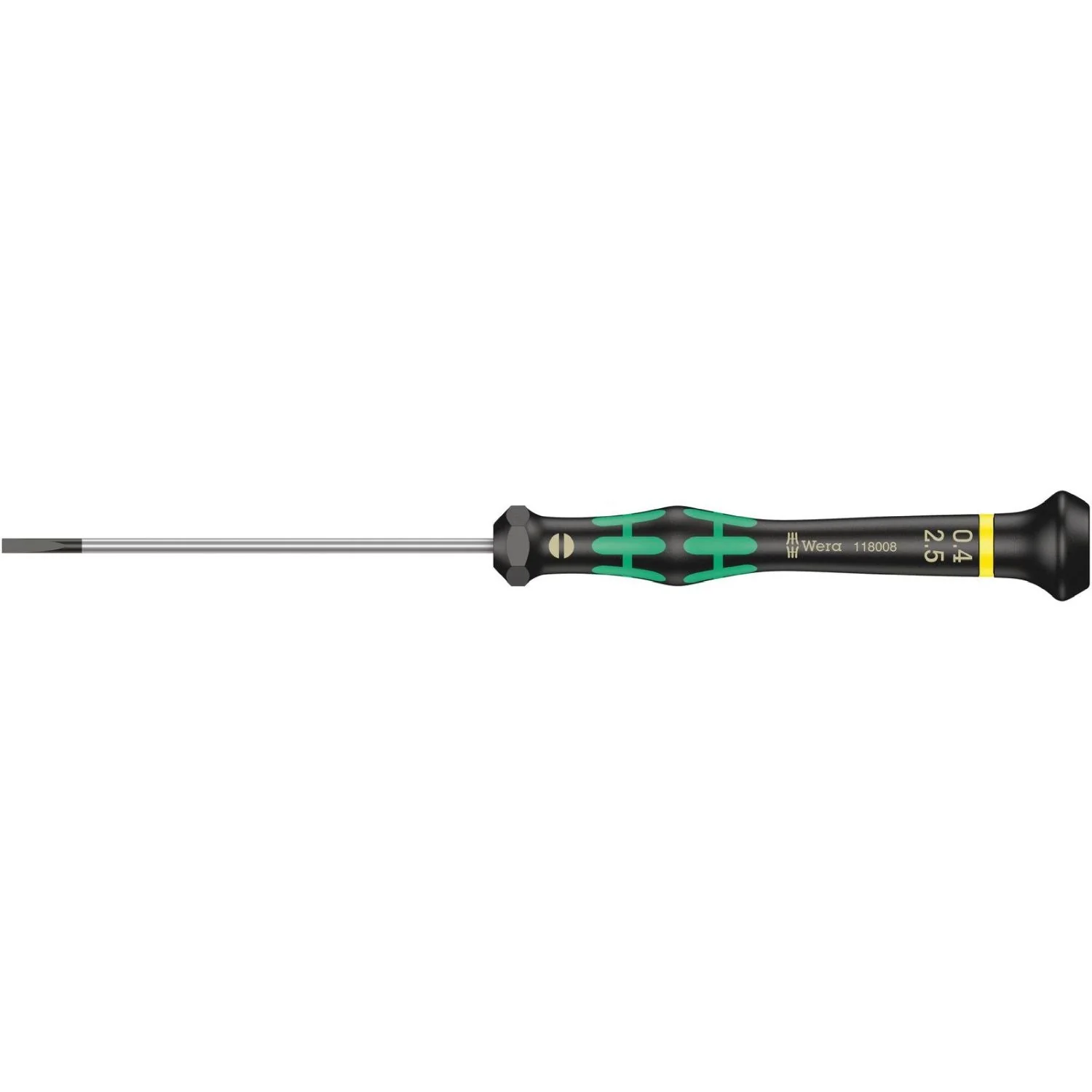Wera 2035 Screwdriver For Slotted Screws For Electronic Applications, 0.40x2.5x80-mm. - Image 1