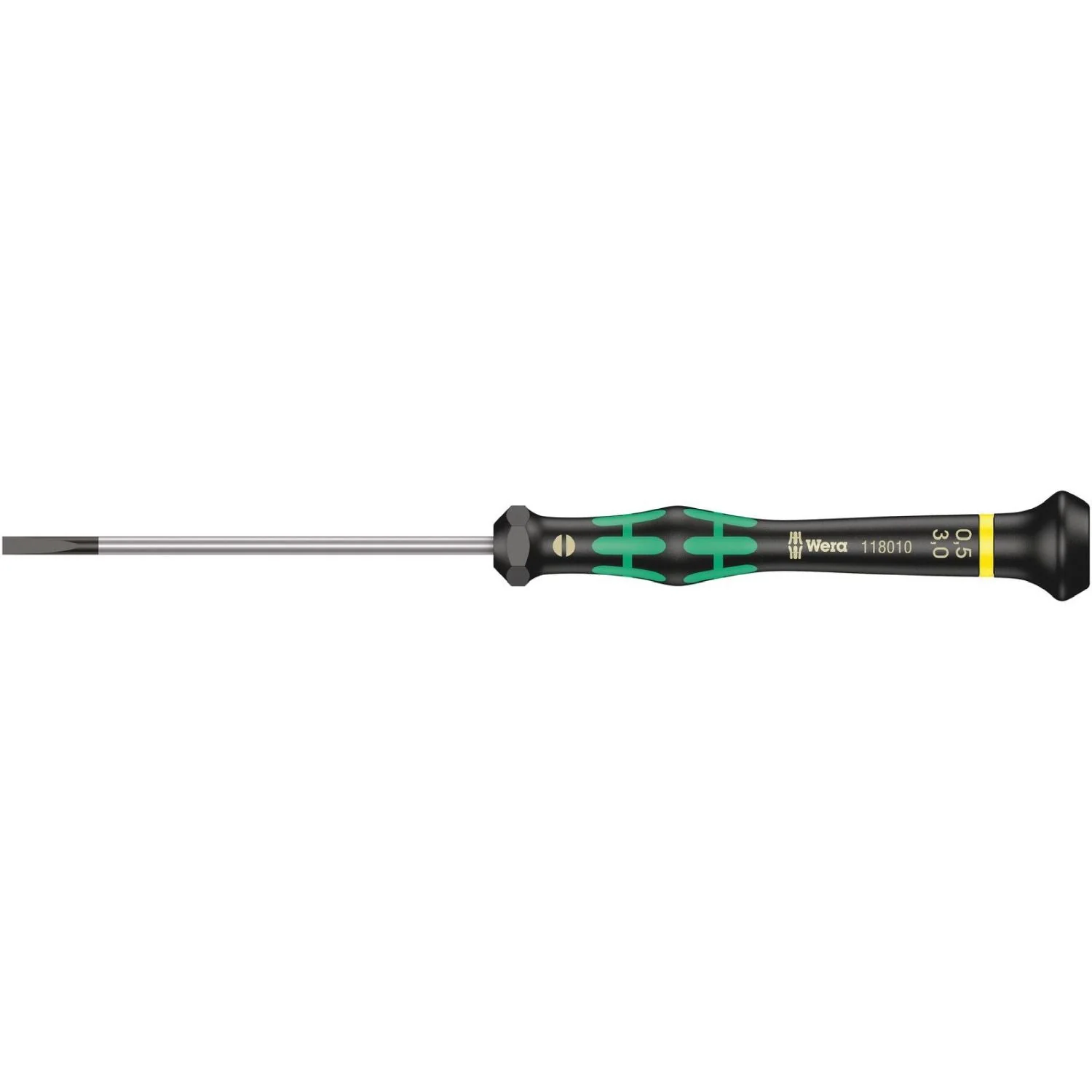 Wera 2035 Screwdriver For Slotted Screws For Electronic Applications, 0.50x3x80-mm. - Image 1