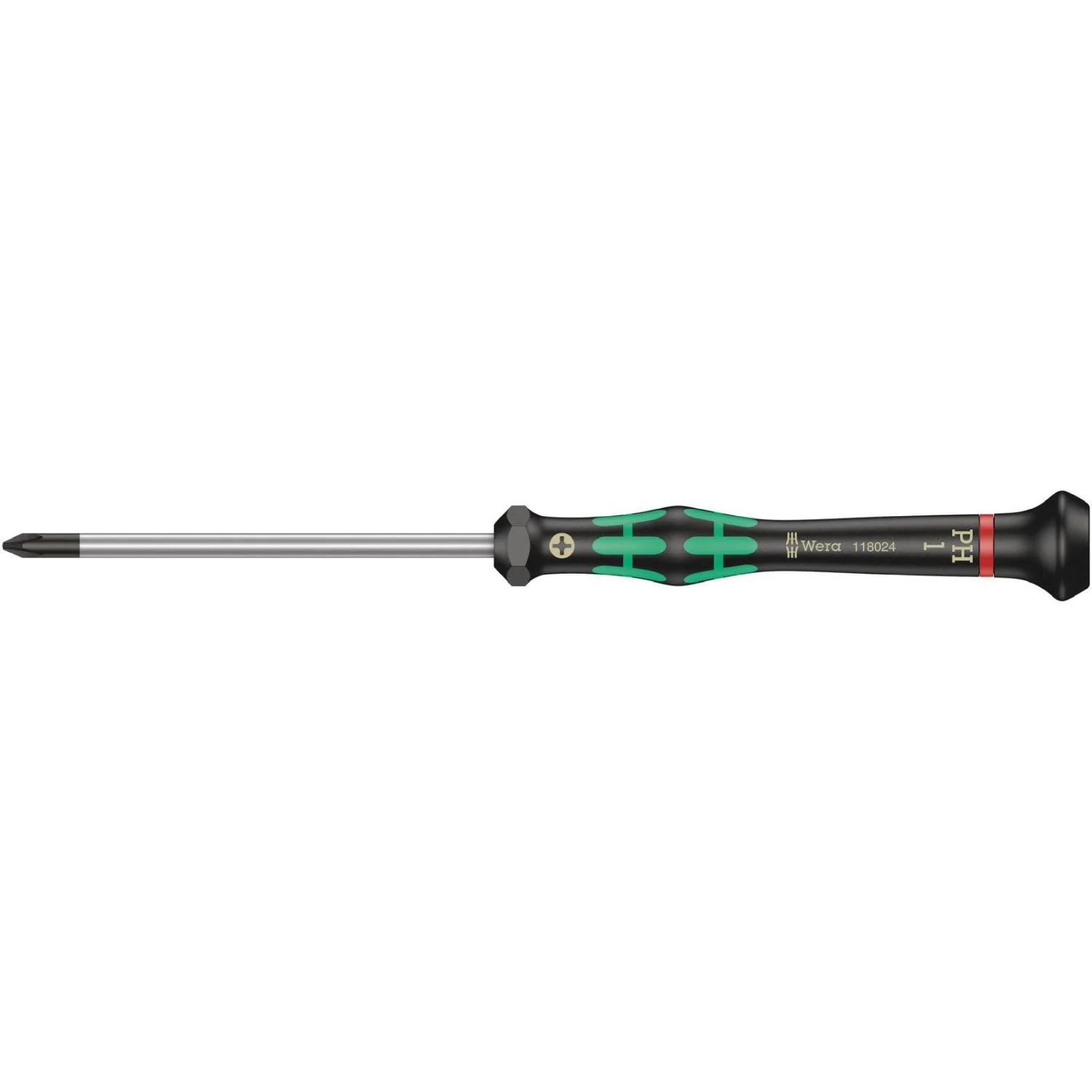Wera 2050 Ph Screwdriver For Phillips Screws For Electronic Applications, Ph 1x80-mm. - Image 1